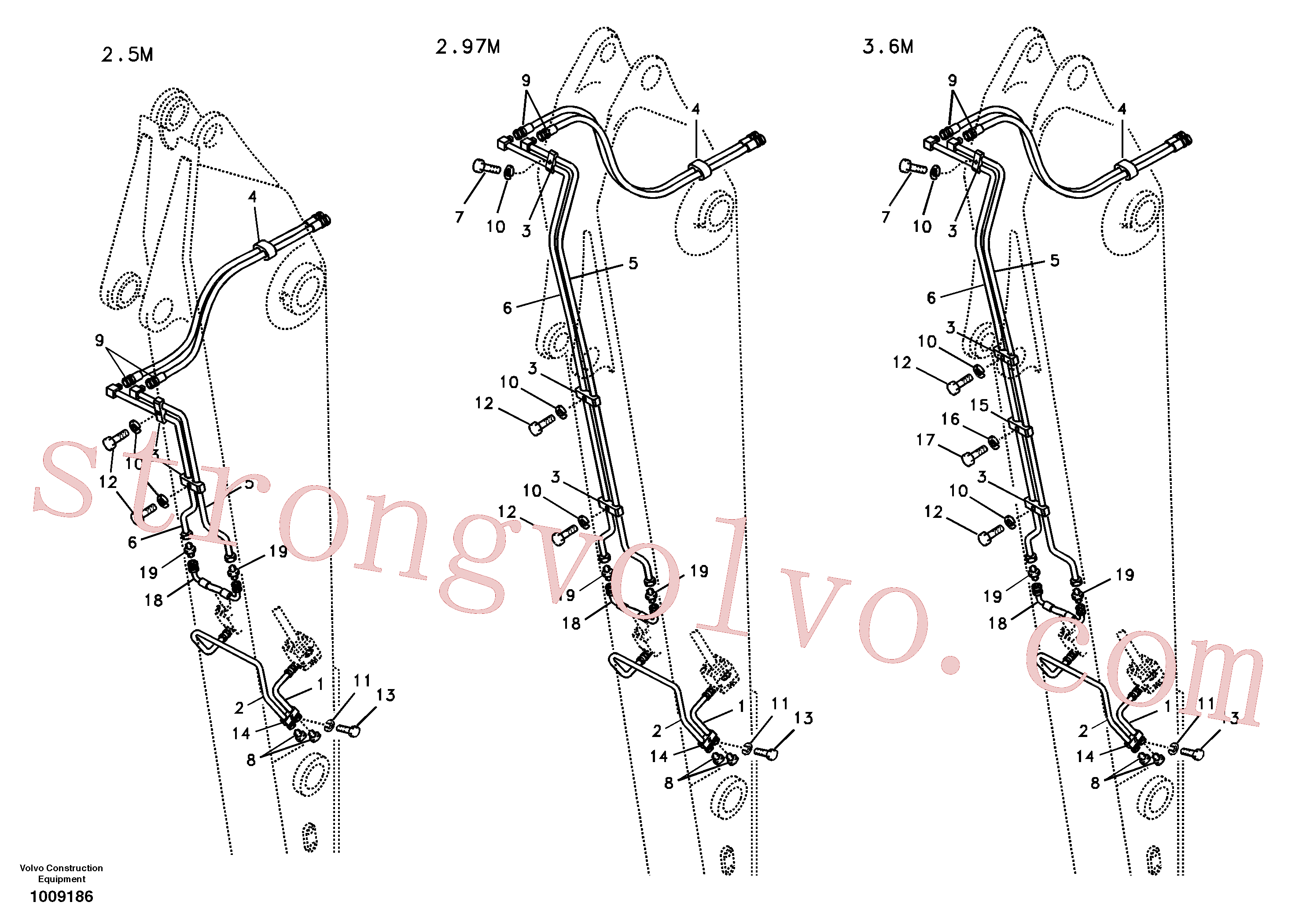 VOE14511269 Volvo Hidráulica de serviço, inclinação e rotor no braço de afundamento(1009186 Montagem)