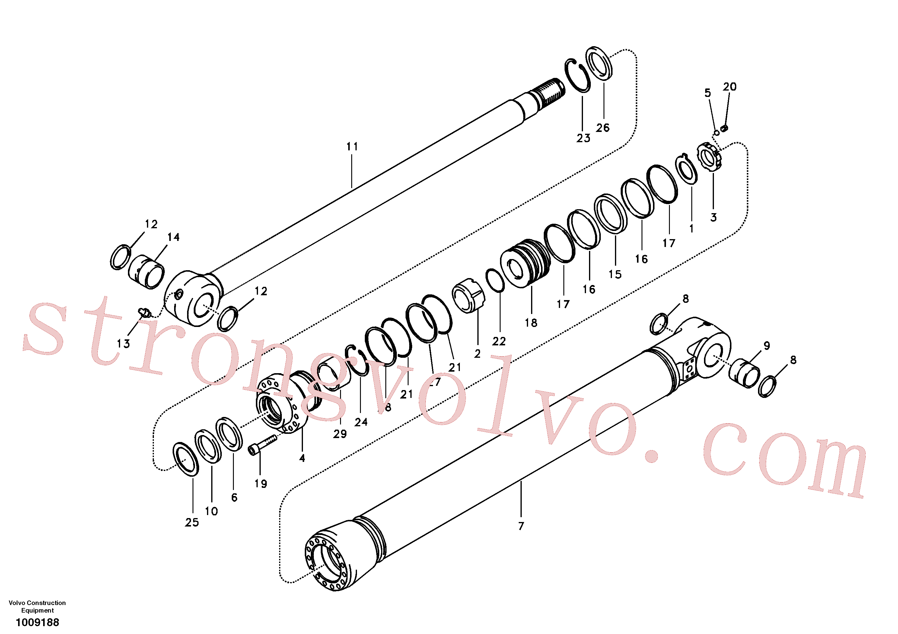 VOE14541237 Cilindro da caçamba Volvo escavadeira
