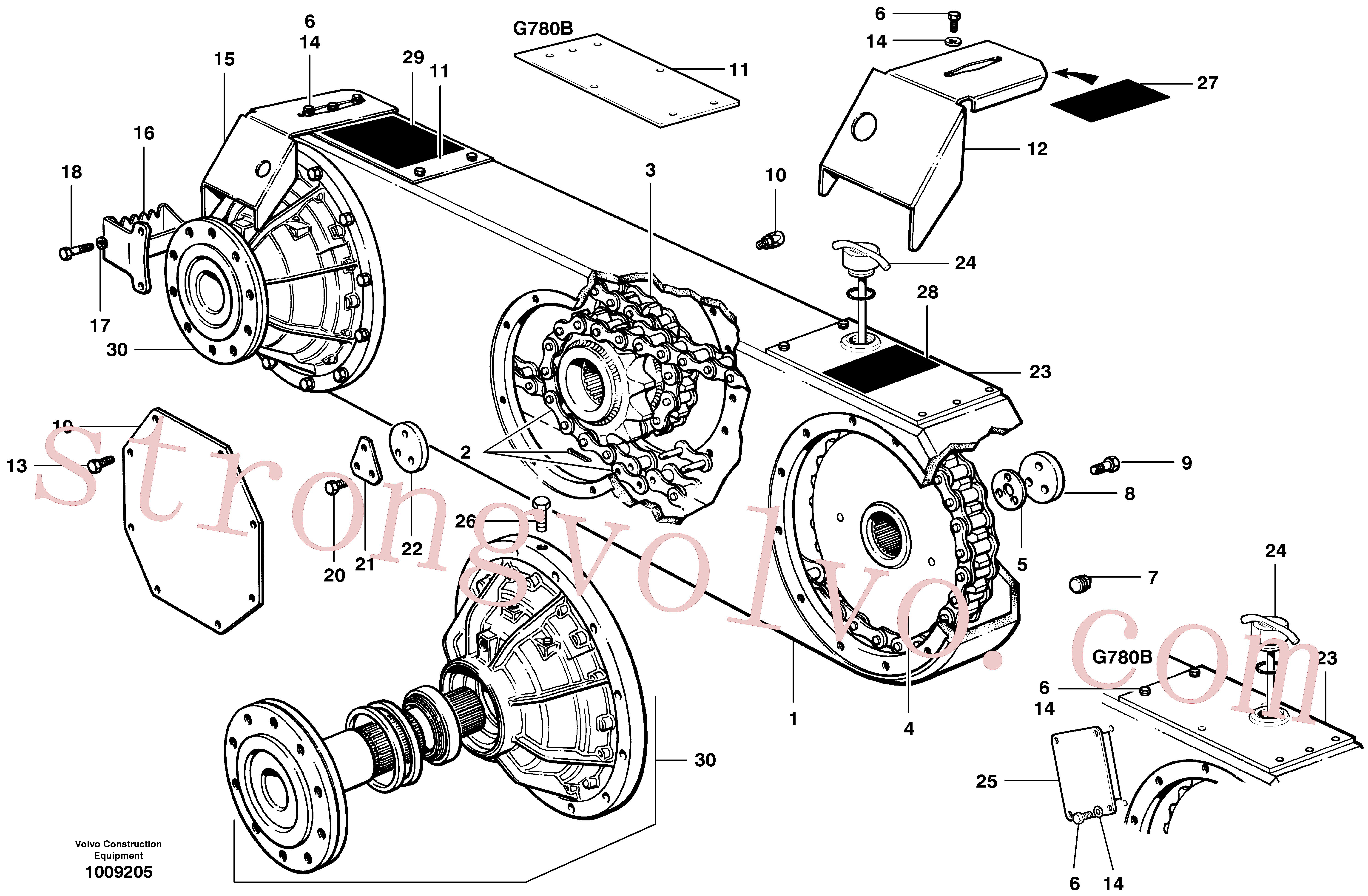 Volvo Acessórios para escavadeira CH50A-0608ZI Parafuso sextavado Acessórios
