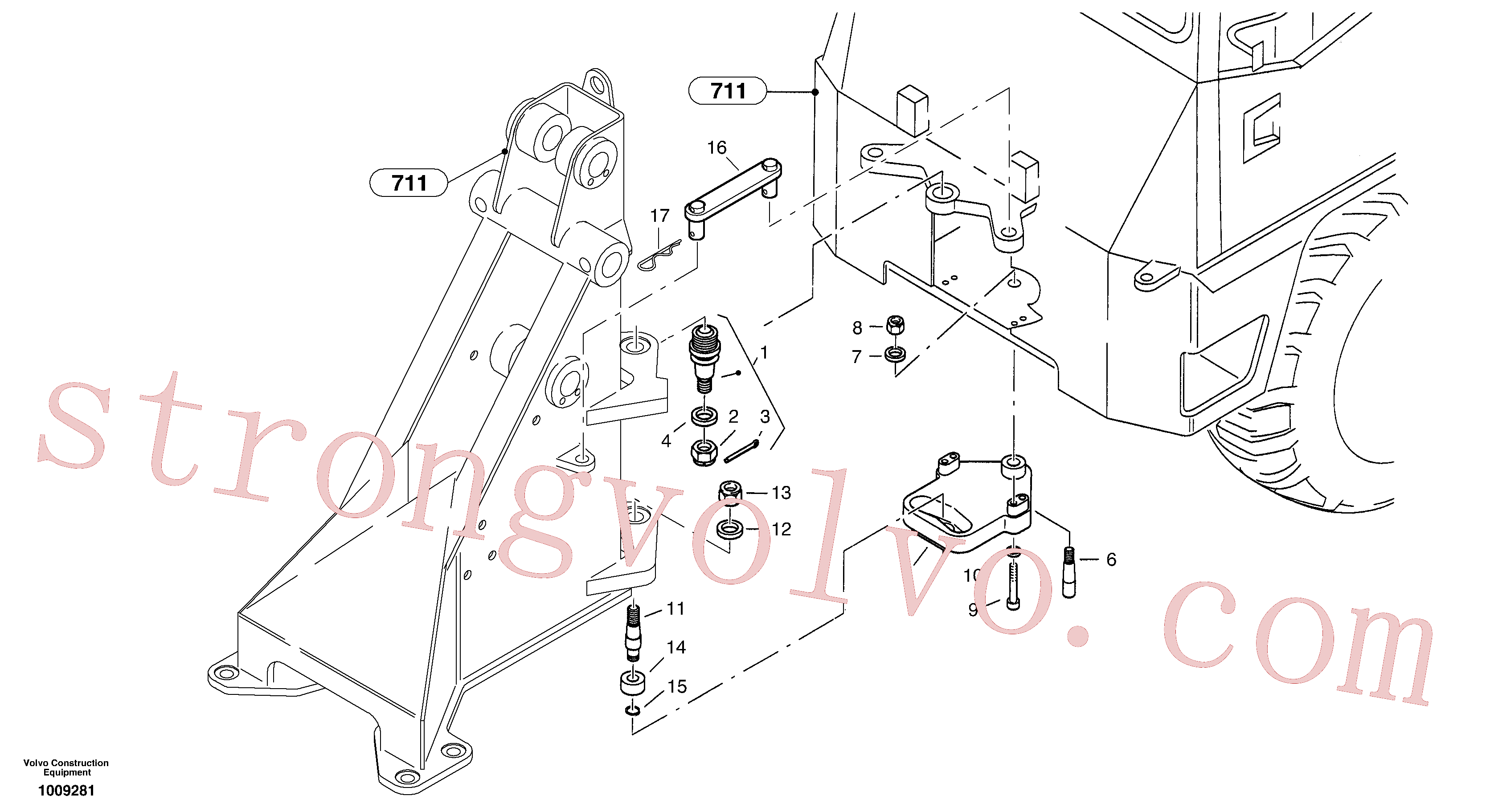 VOE13949523 Volvo Ponto de articulação(1009281 Montagem)