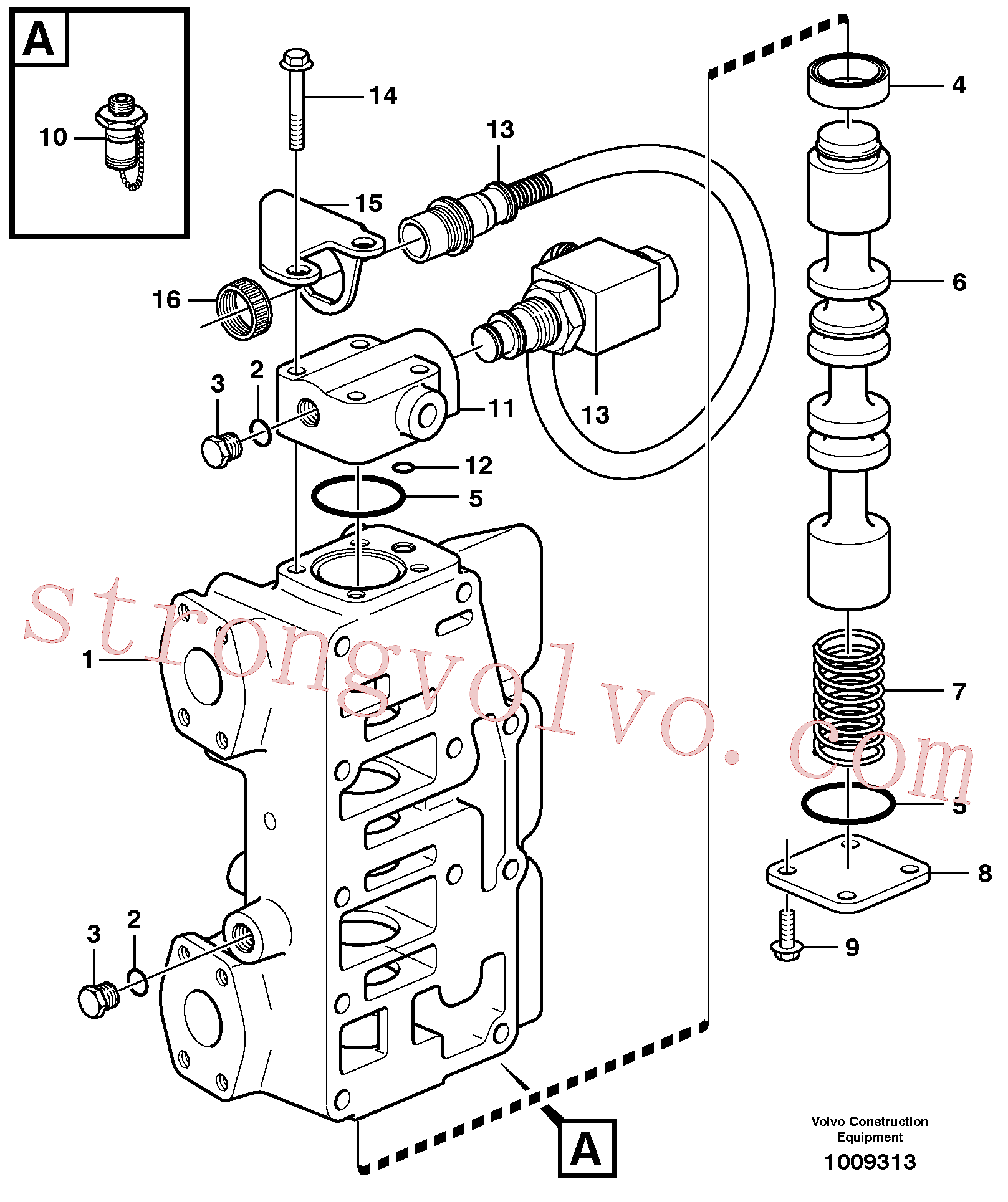 VOE936441 Volvo Válvula retardadora(1009313 Montagem)