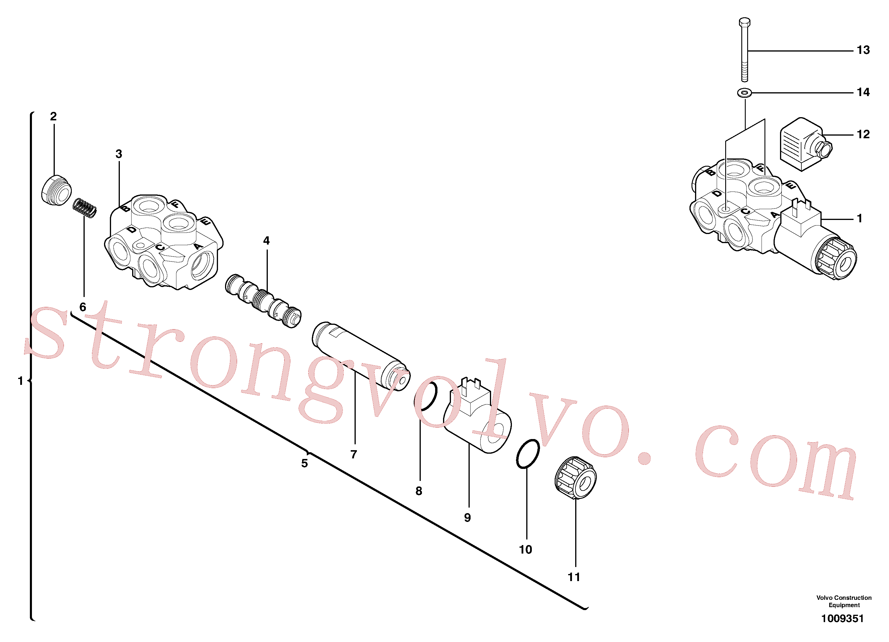 PJ5360356 Volvo Rotação - interruptor do selector de desvio(1009351 Montagem)