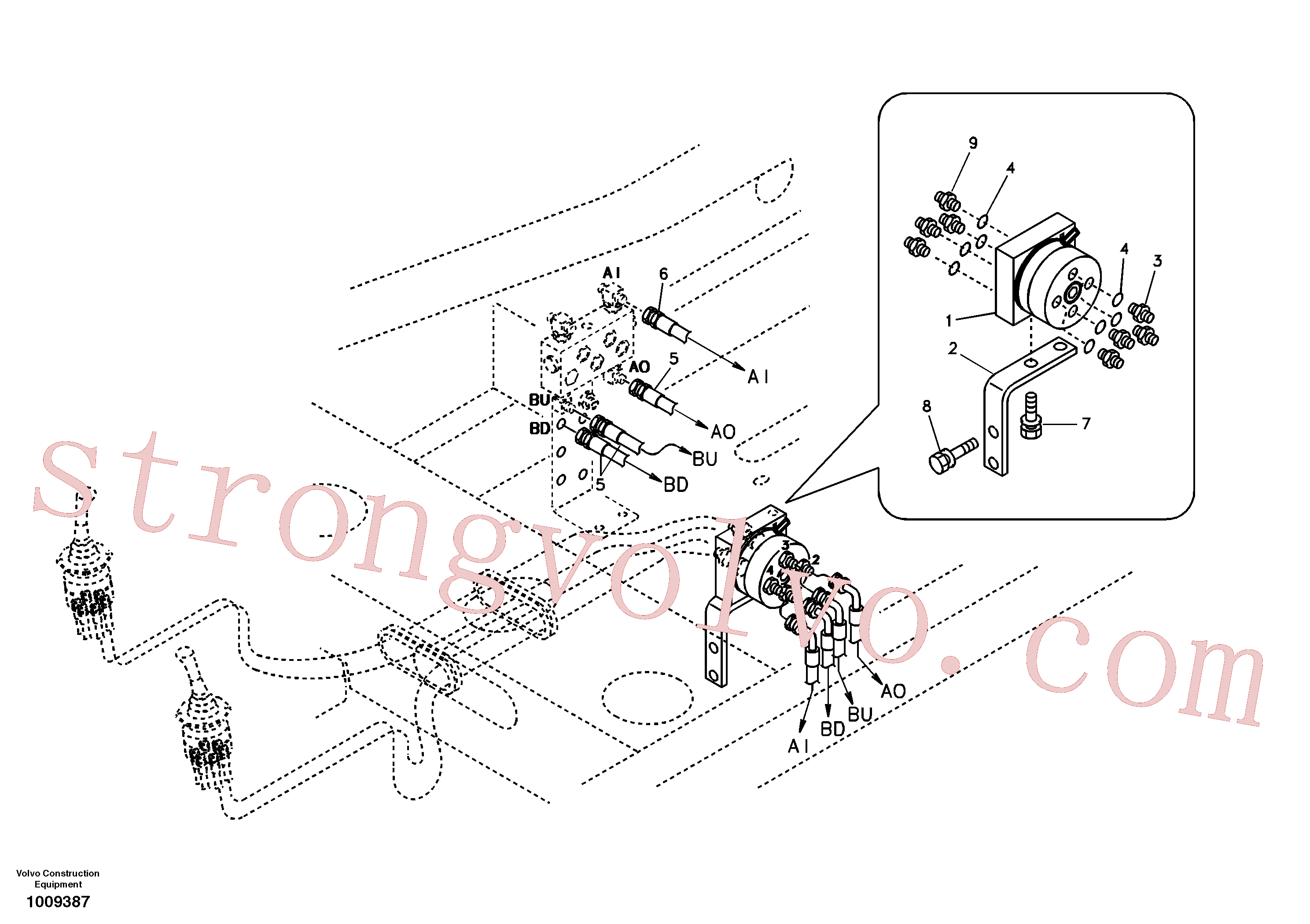 SA9412-11310 Conexão Inscreva-se para Volvo Acessórios para escavadeira