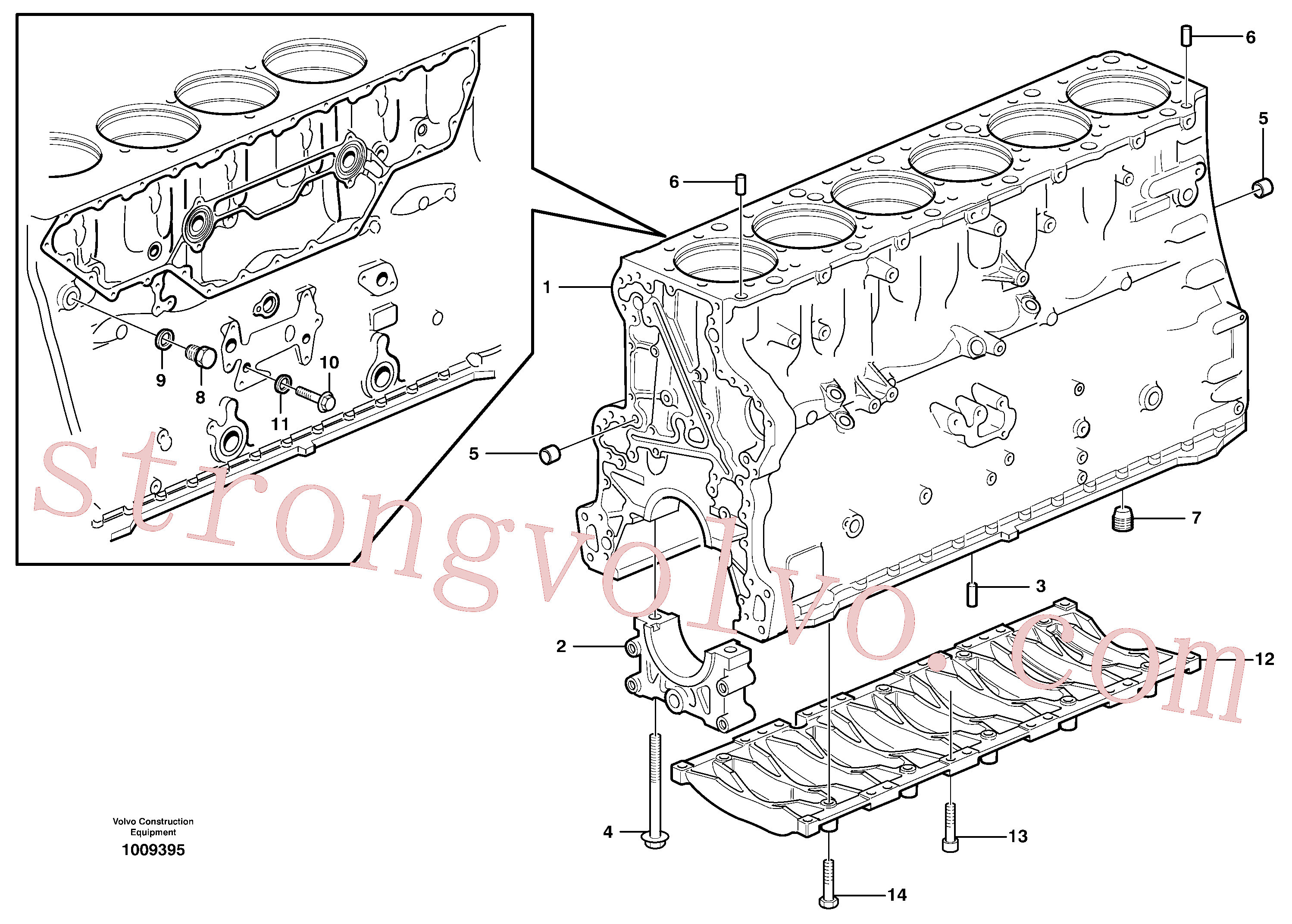 VOE11992 Volvo Bloco do motor(1009395 Montagem)
