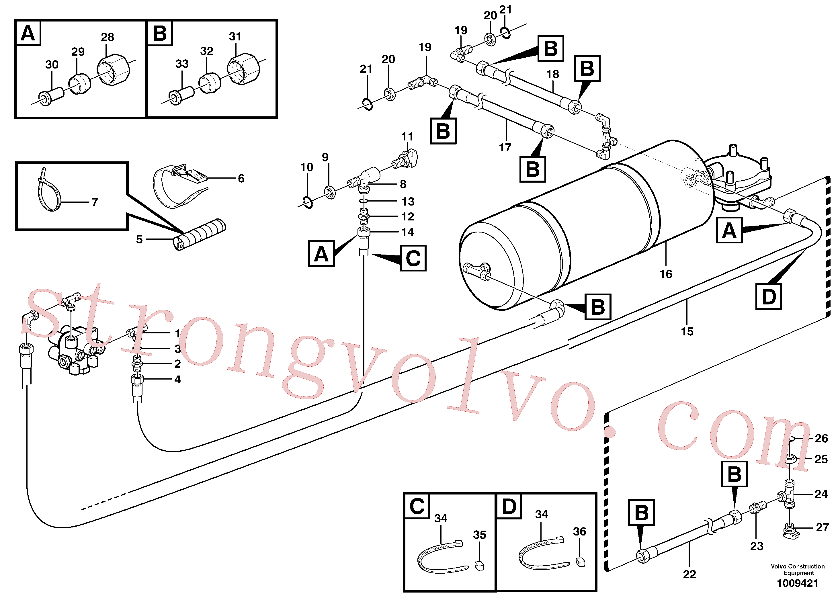 VOE945964 Volvo Sistema de travão, unidade de carga(1009421 Montagem)