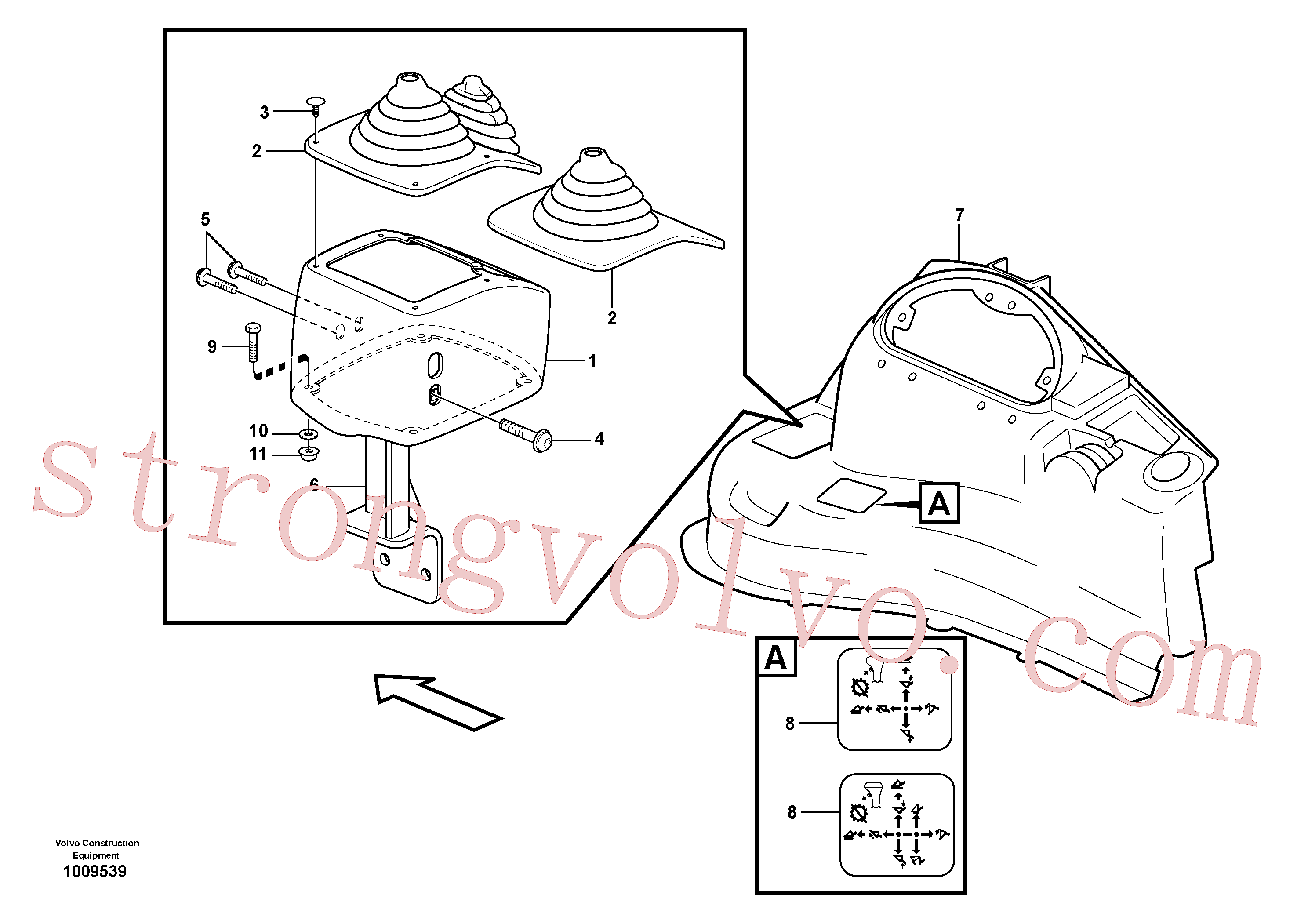 VOE972410 Volvo Caixa dos comandos do carregador(1009539 Montagem)