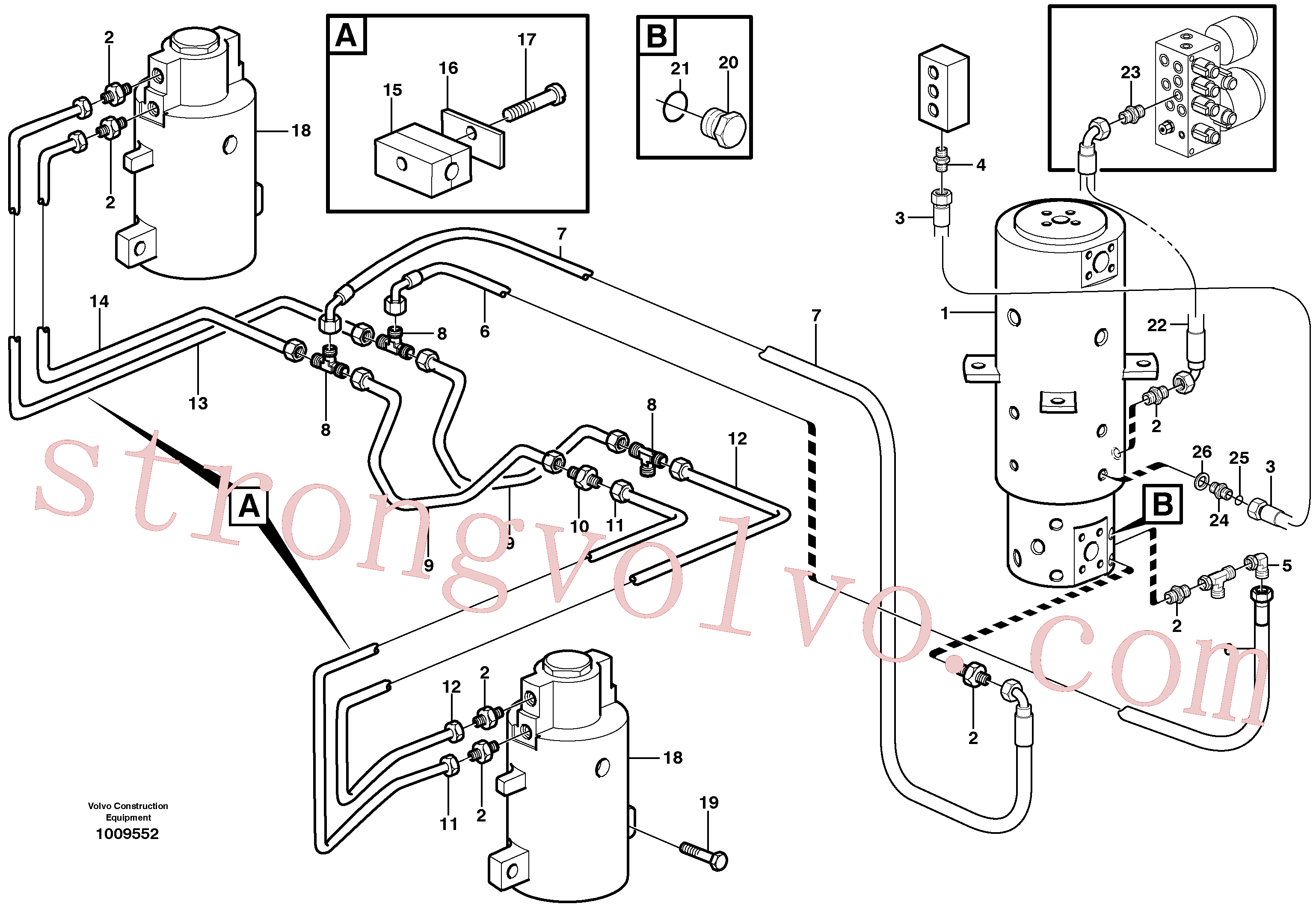VOE11802724 Volvo Sistema oscilante(1009552 Montagem)