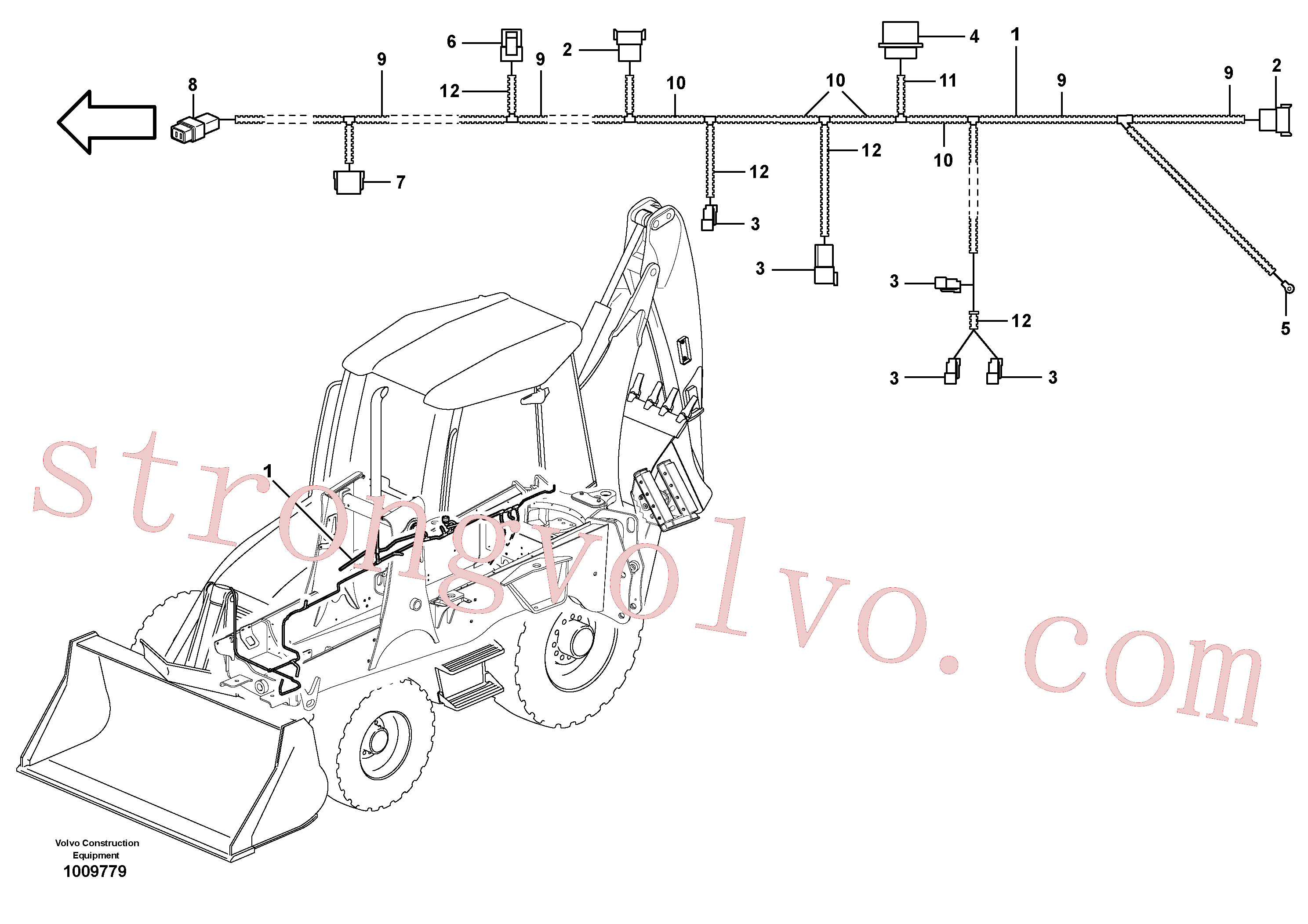 VOE4803752 Volvo Cablagem, chassis(1009779 Montagem)