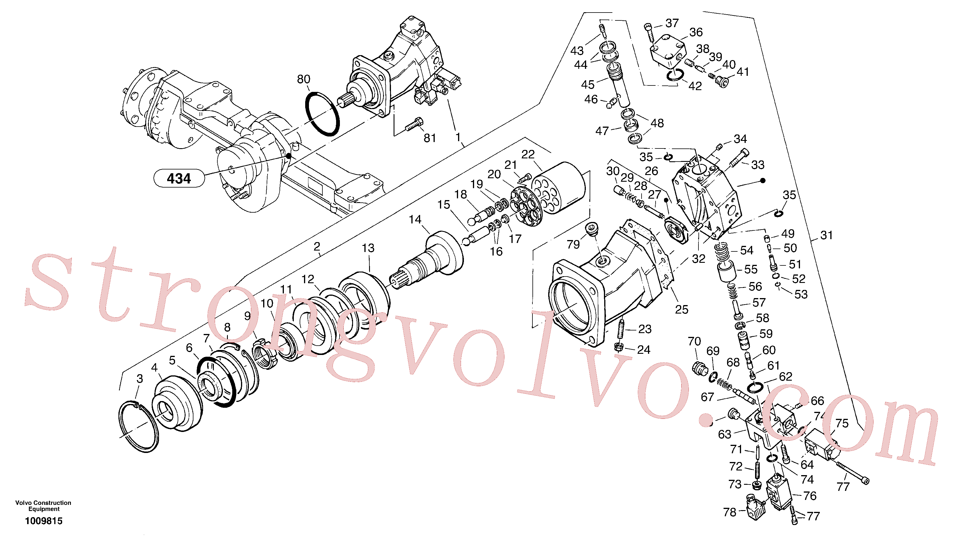 Volvo ZM7096545 Parafuso fêmea Volvo Acessórios para escavadeira