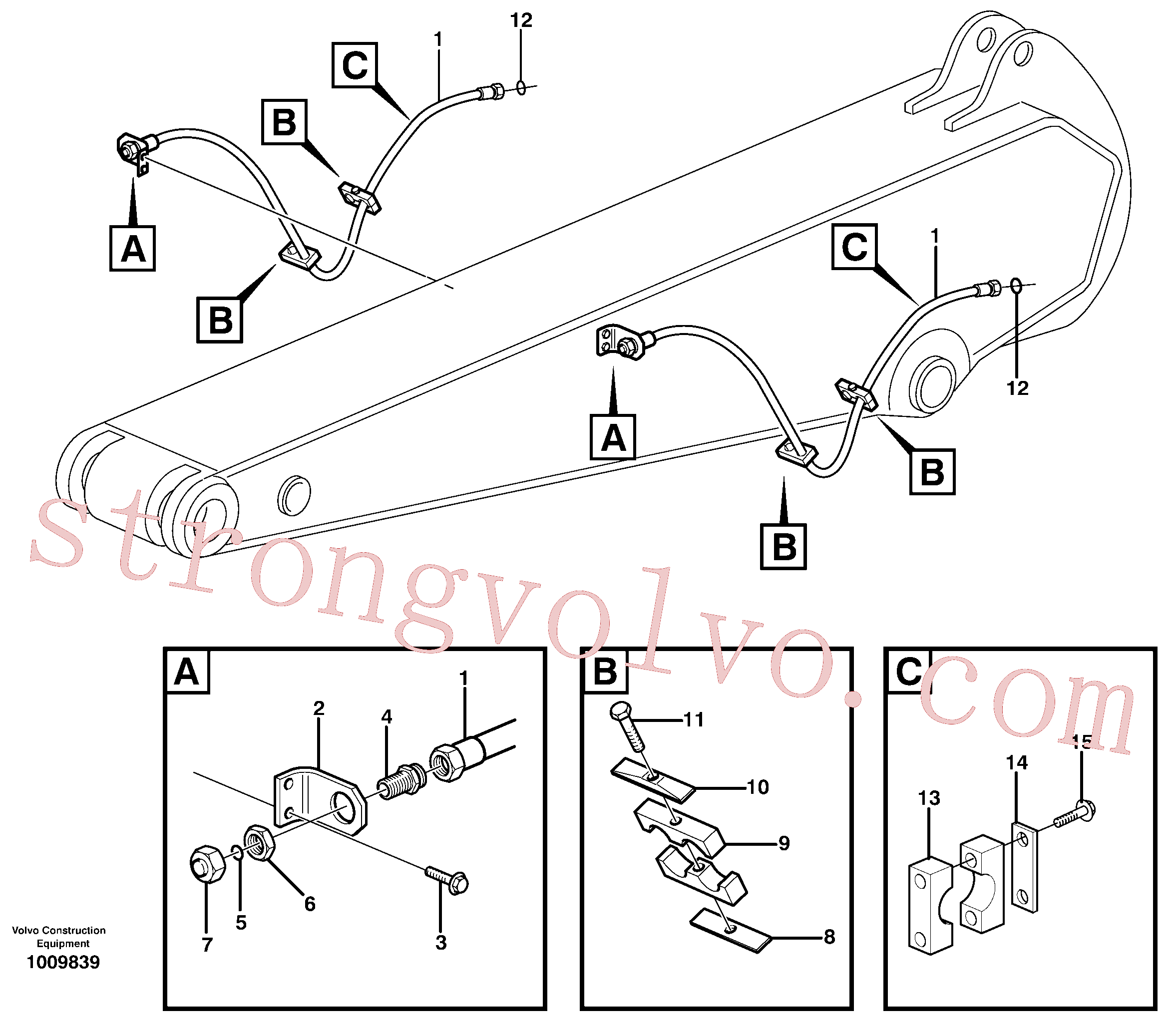 Volvo Acessórios para escavadeira VOE14371798 Mangueira Acessórios