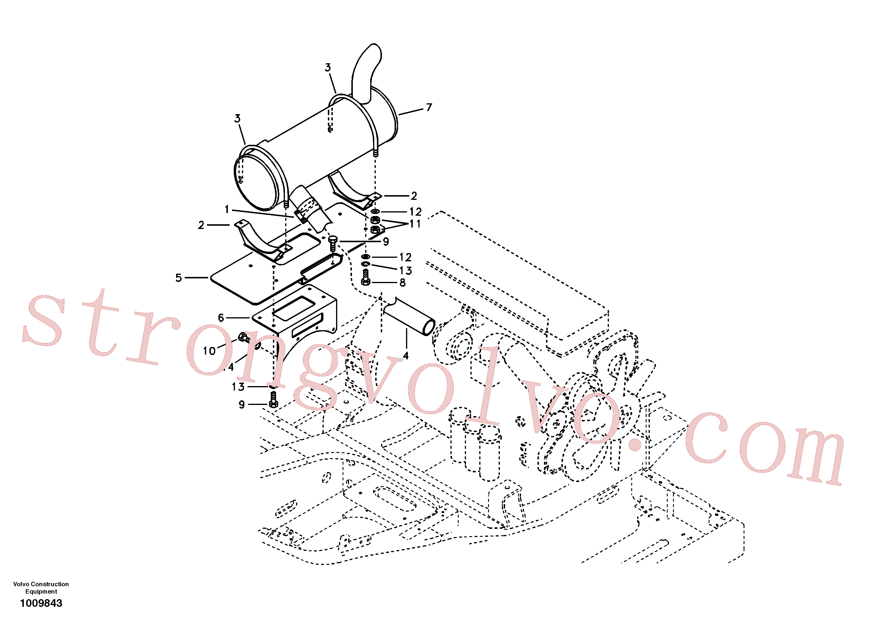 China Made VOE980755 Parafuso sextavado Volvo Acessórios para escavadeira