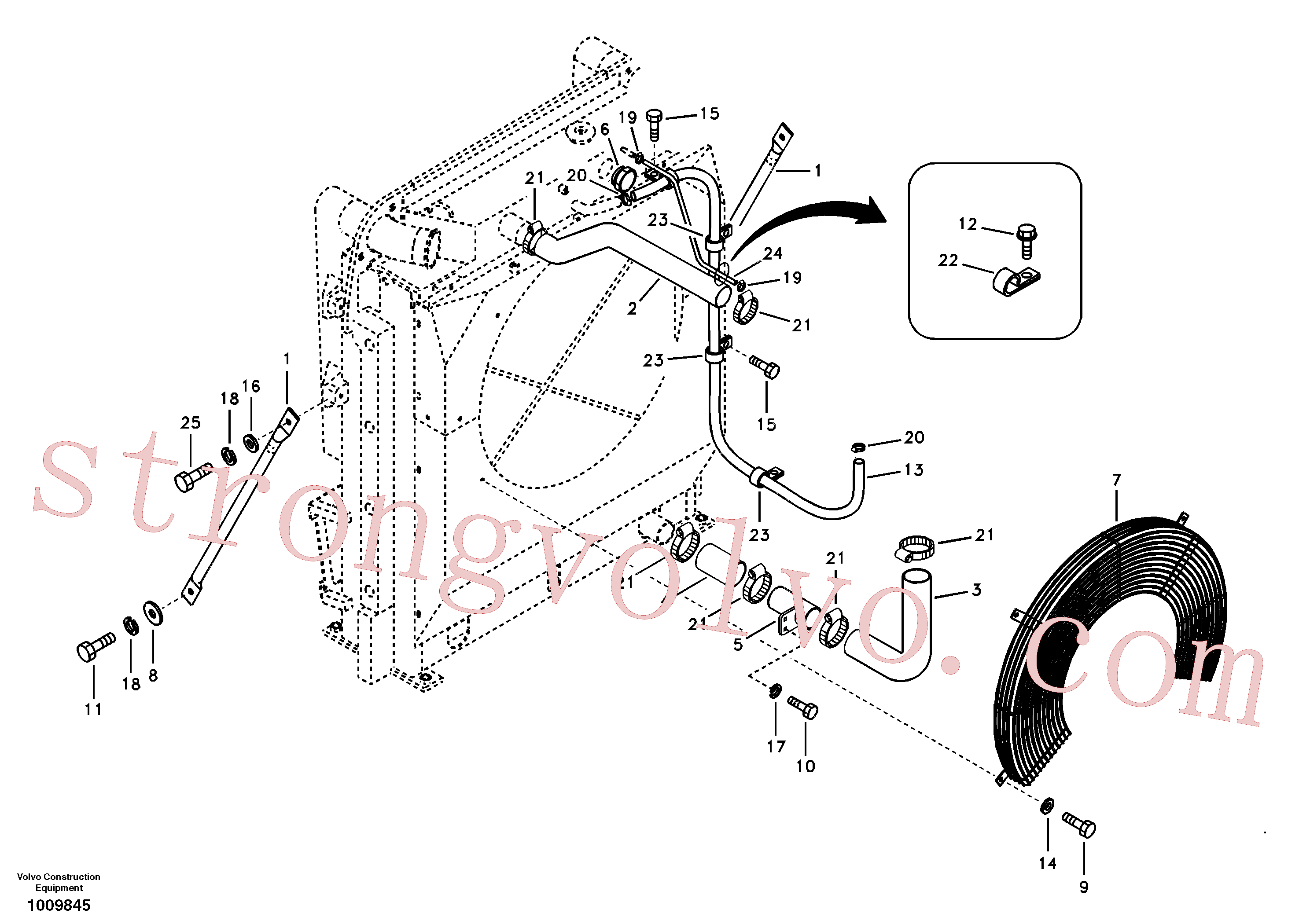 Volvo Montagem VOE14532259 Escora Acessórios