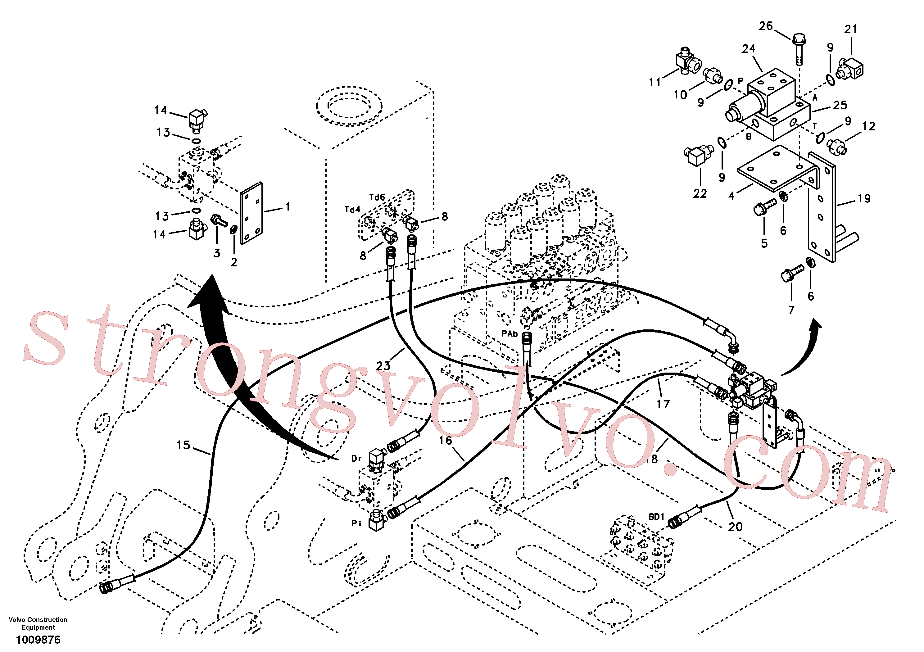 Volvo Acessórios para escavadeira VOE14516336 Plate Acessórios