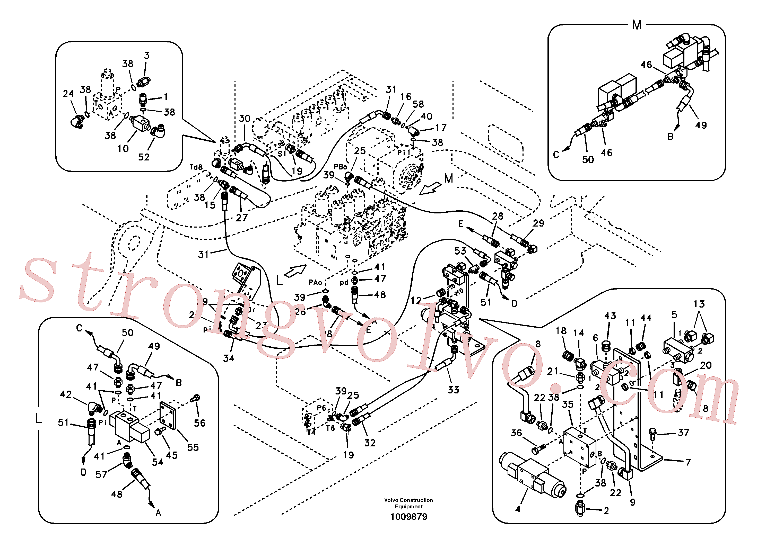 VOE14509464 Volvo Hidráulica de serviço, martelo e cortador para fluxo da bomba principal(1009879 Montagem)