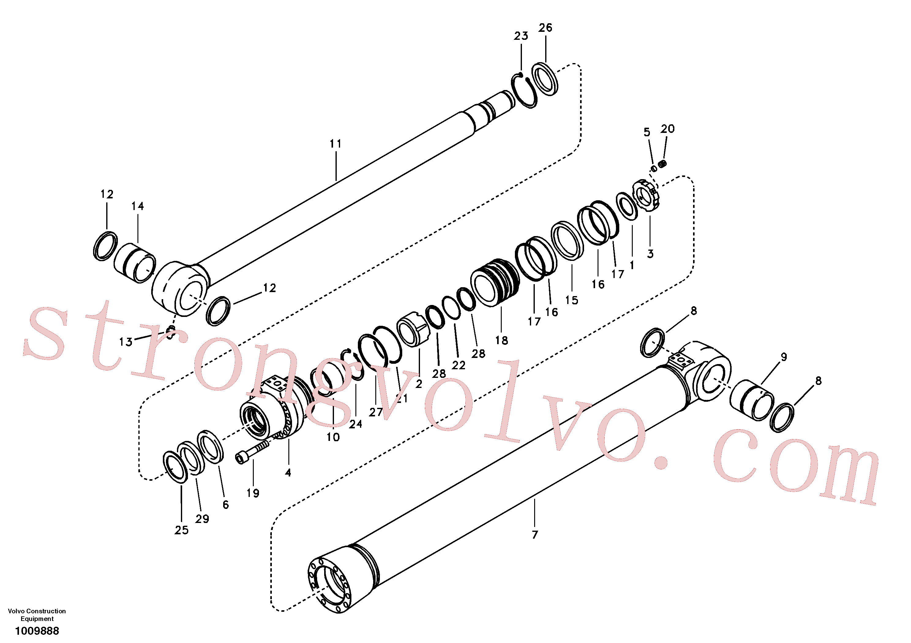 Atacado VOE14501282 Cylinder Volvo escavadeira