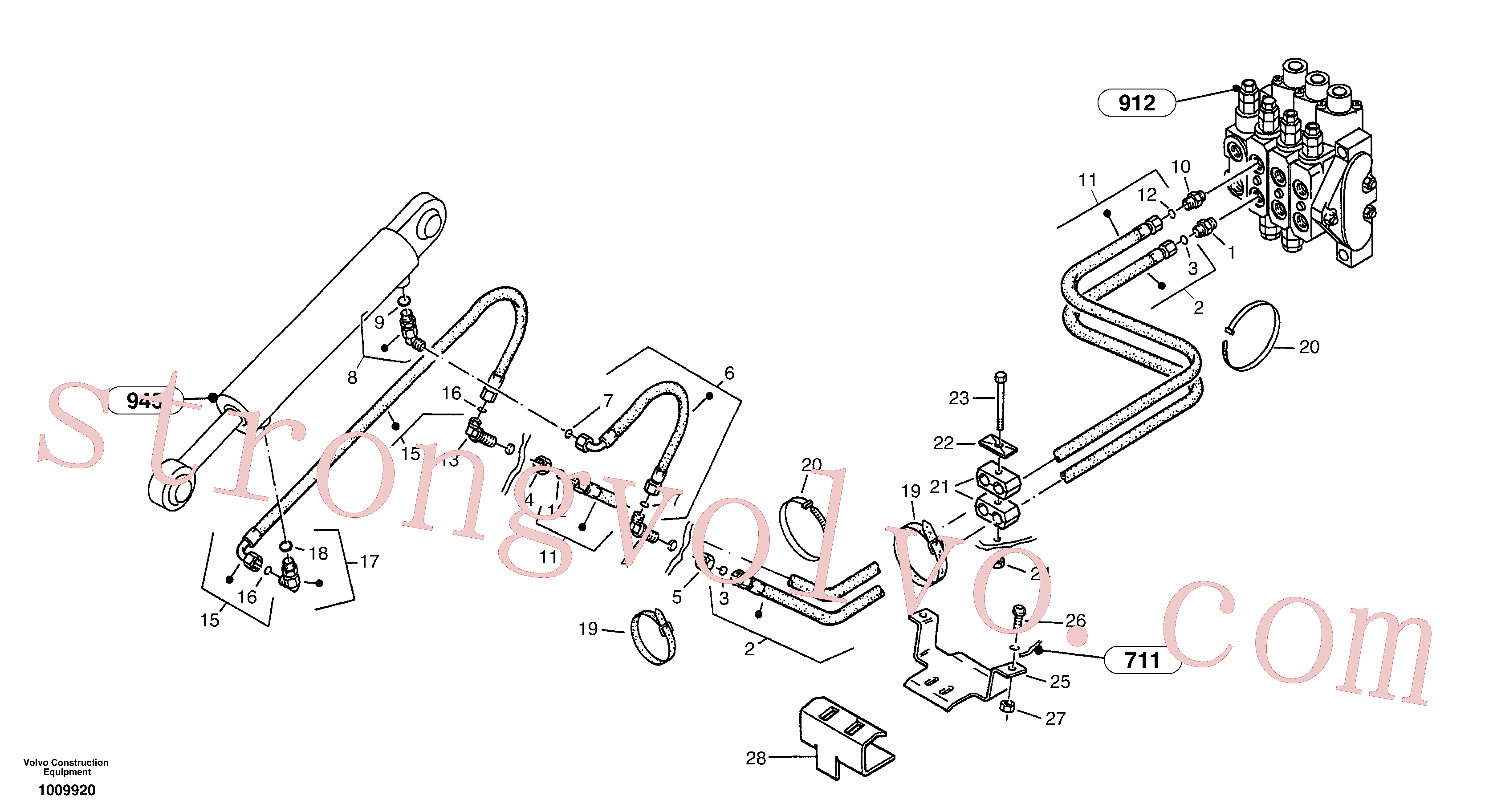 China Made VOE11306497 Mangueira completa Volvo Acessórios para escavadeira