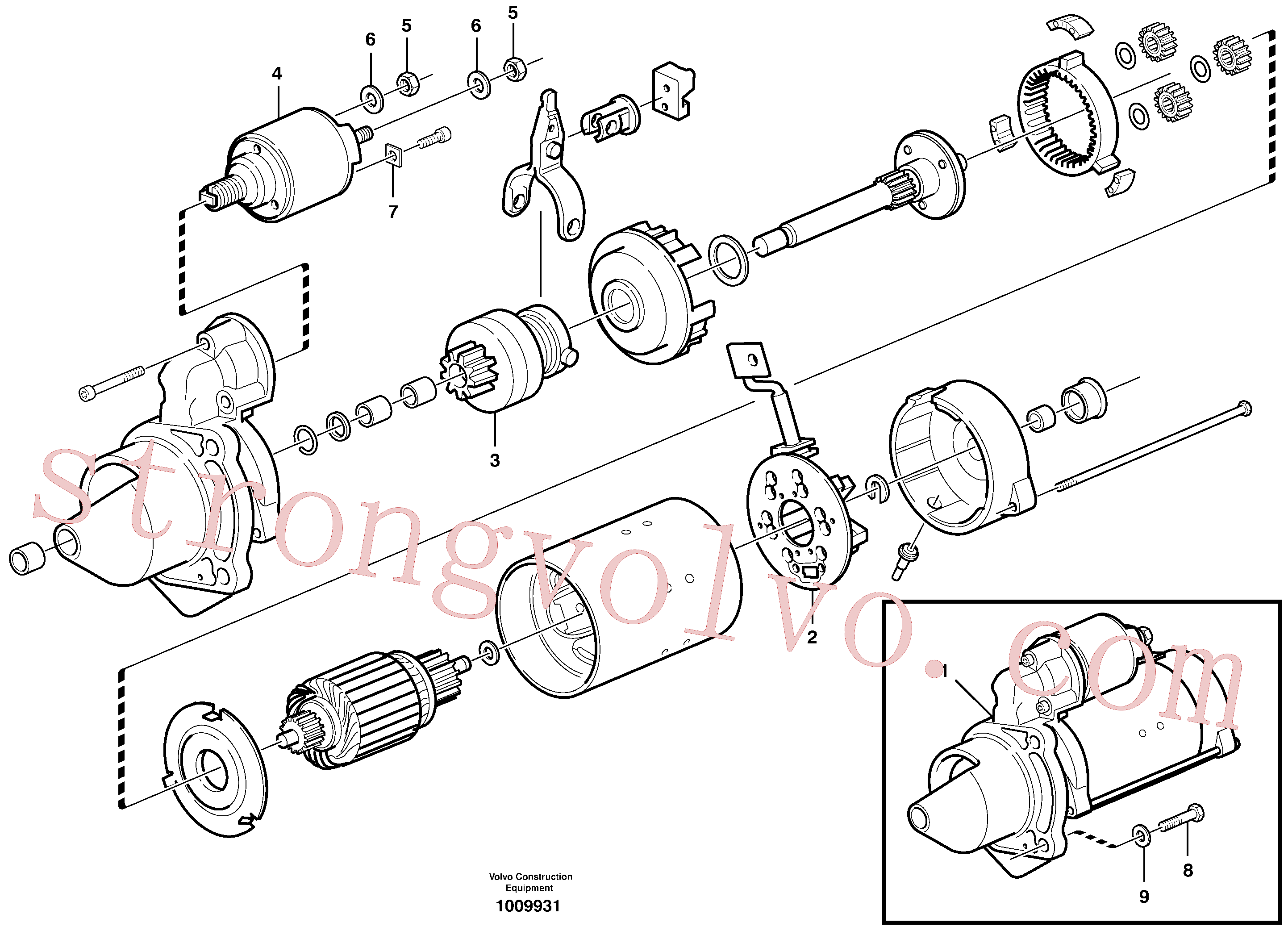 China Made VOE973495 Arruela Volvo Acessórios para escavadeira