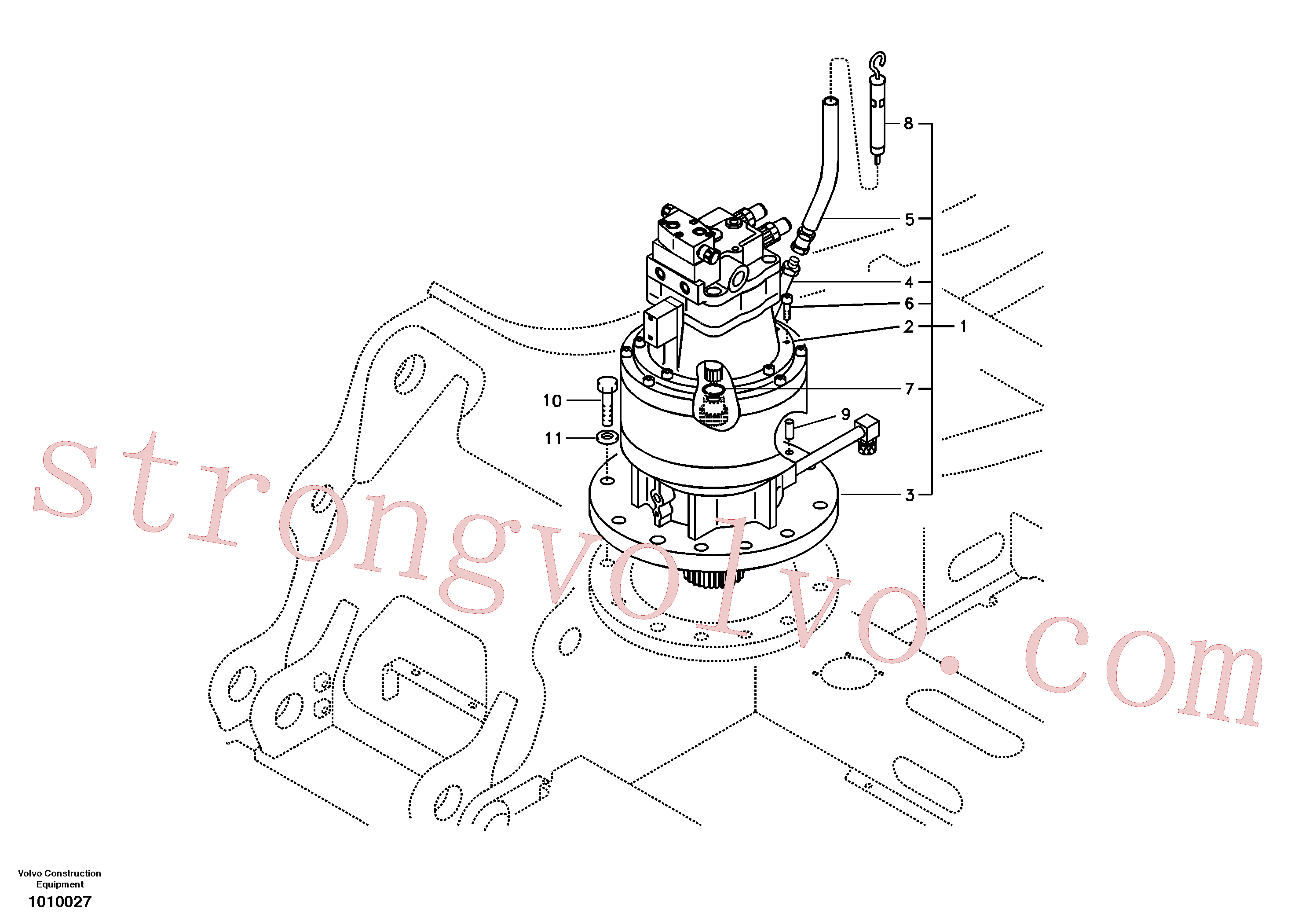 Atacado VOE14541068 Unidade propulsora Volvo escavadeira