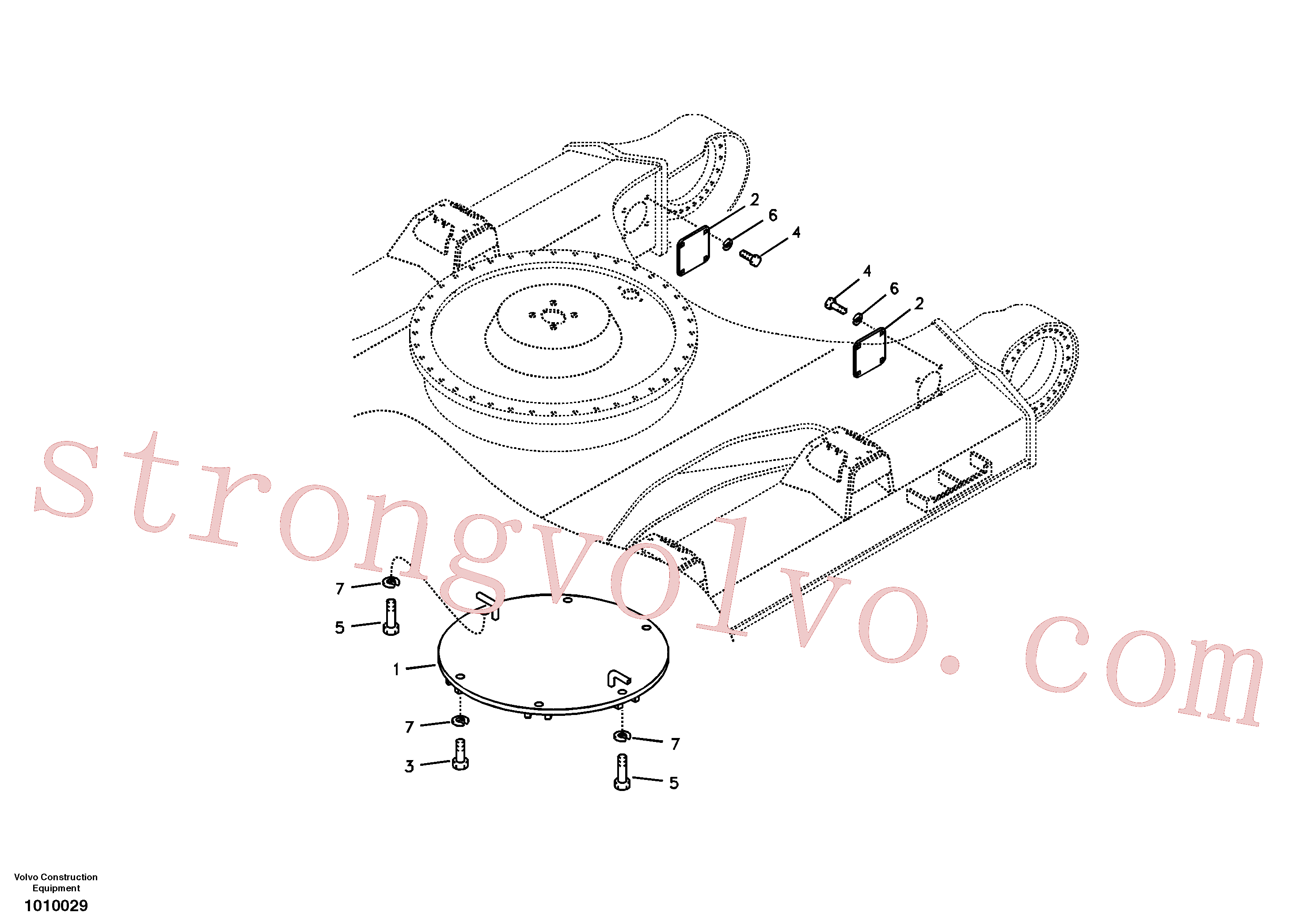 SA9213-10000 Volvo Placa de protecção(1010029 Montagem)