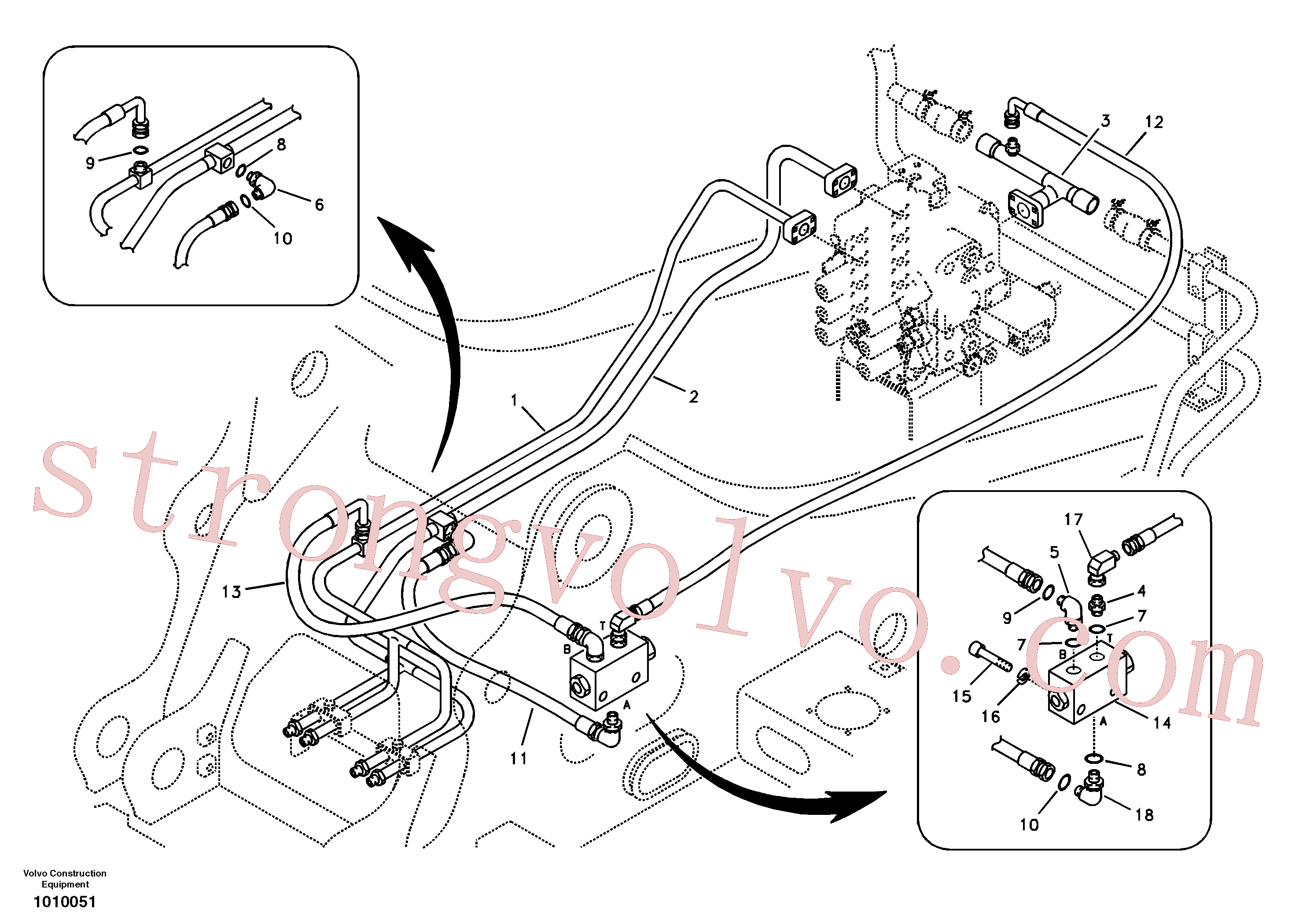 VOE14518207 Pipe Volvo escavadeira