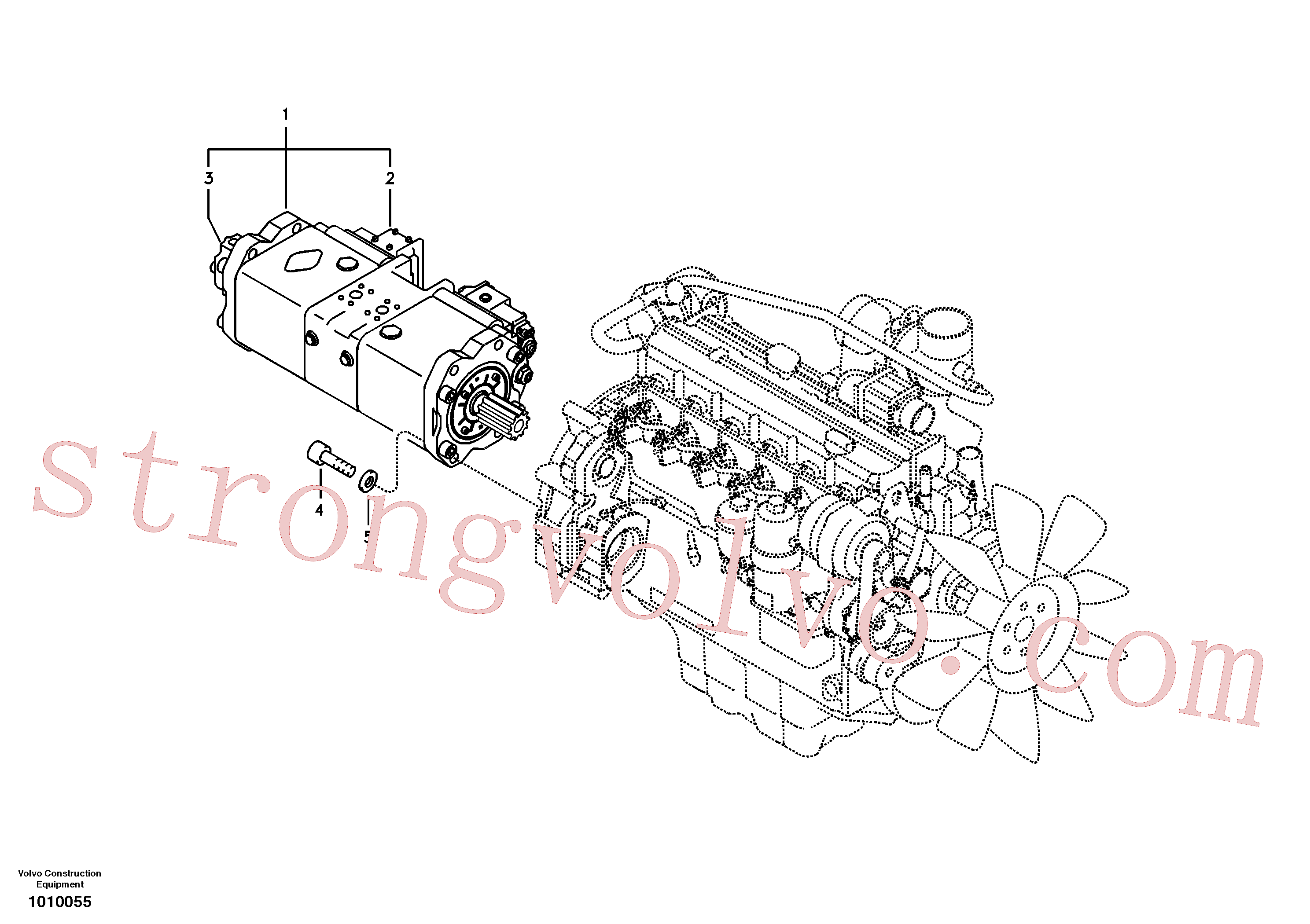 SA8230-08800 Volvo Instalação da bomba(1010055 Montagem)