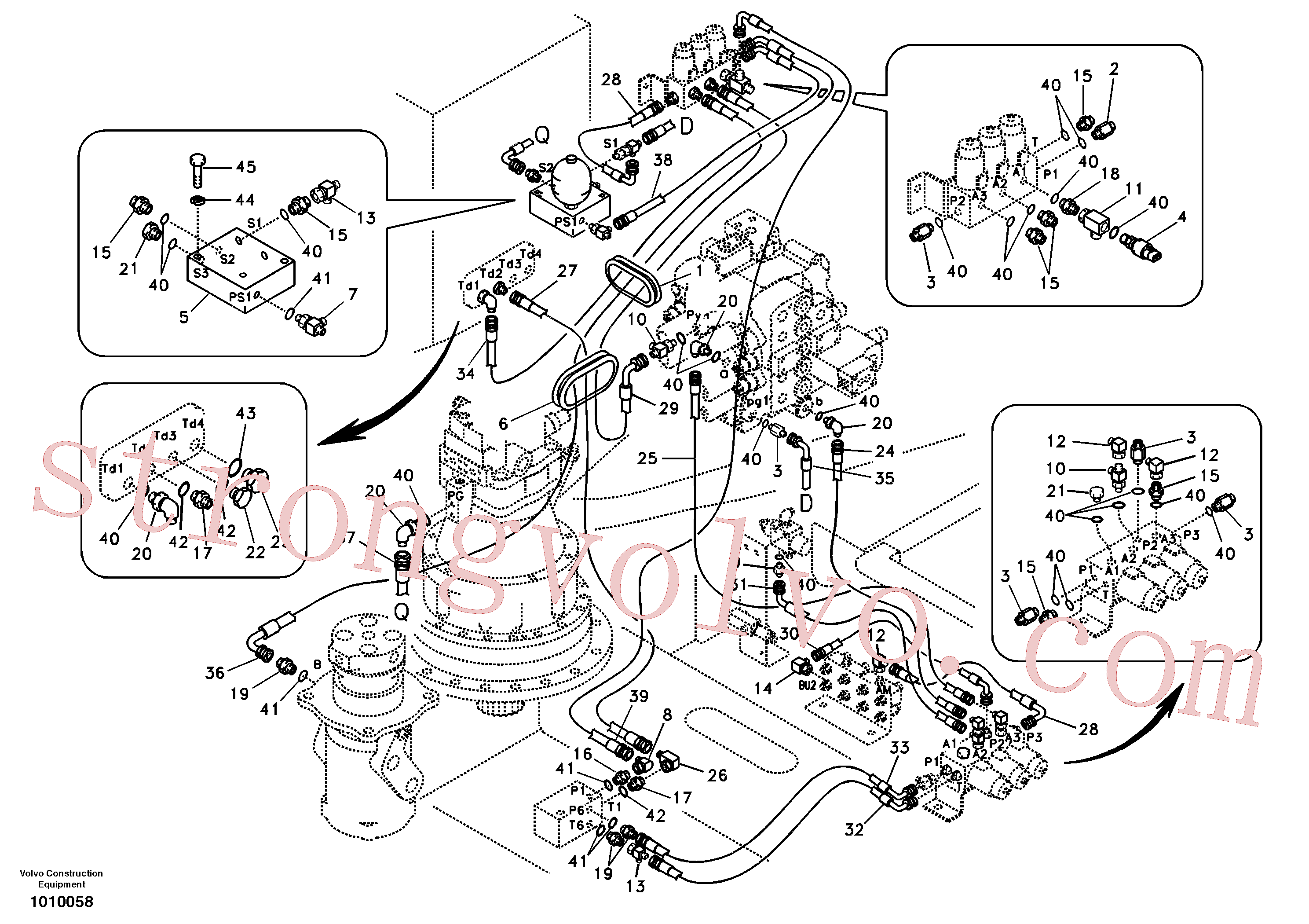 SA9411-94640 Volvo Sistema servomotor, válvula de comando para válvula solenóide(1010058 Montagem)
