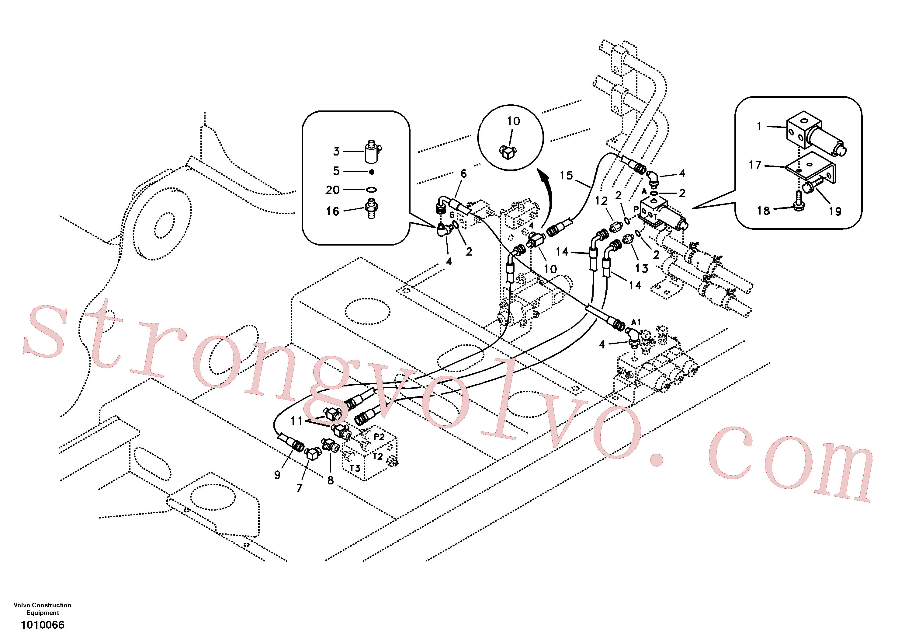 SA9453-03226 Volvo Sistema servomotor, martelo e corte(1010066 Montagem)
