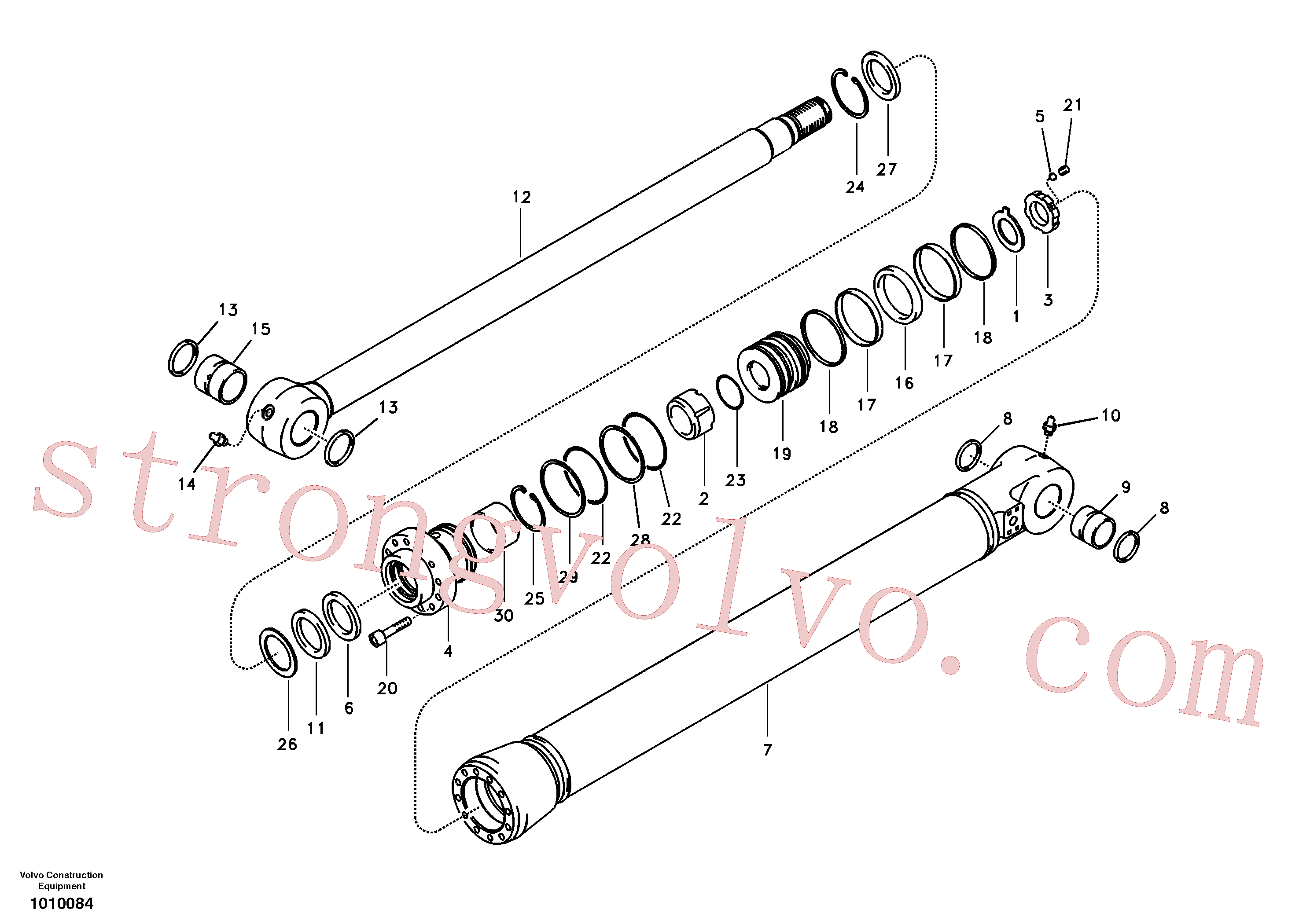VOE14514446 Volvo Cilindro de balde(1010084 Montagem)