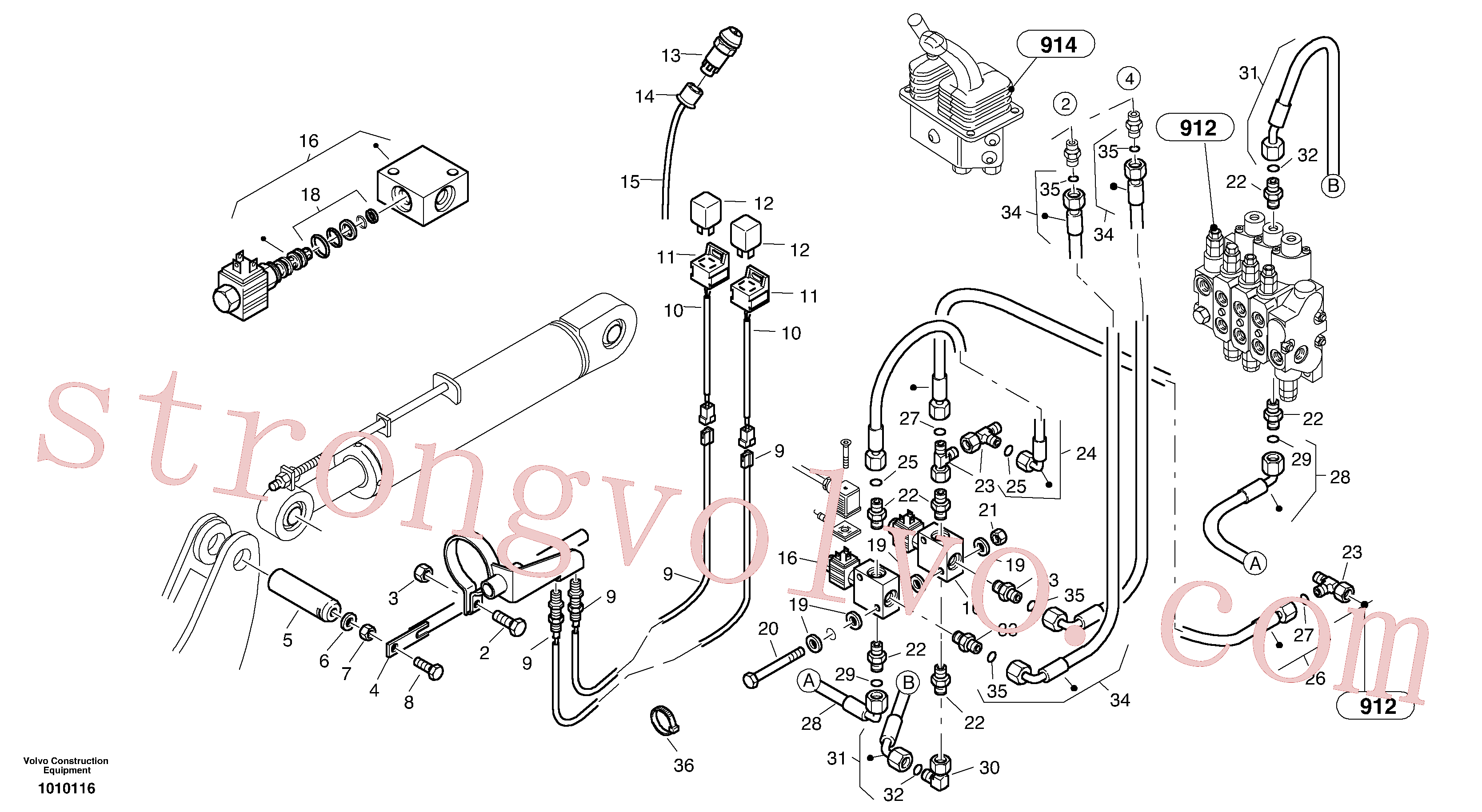 Atacado ZM2814688 Válvula de bloqueio Volvo escavadeira