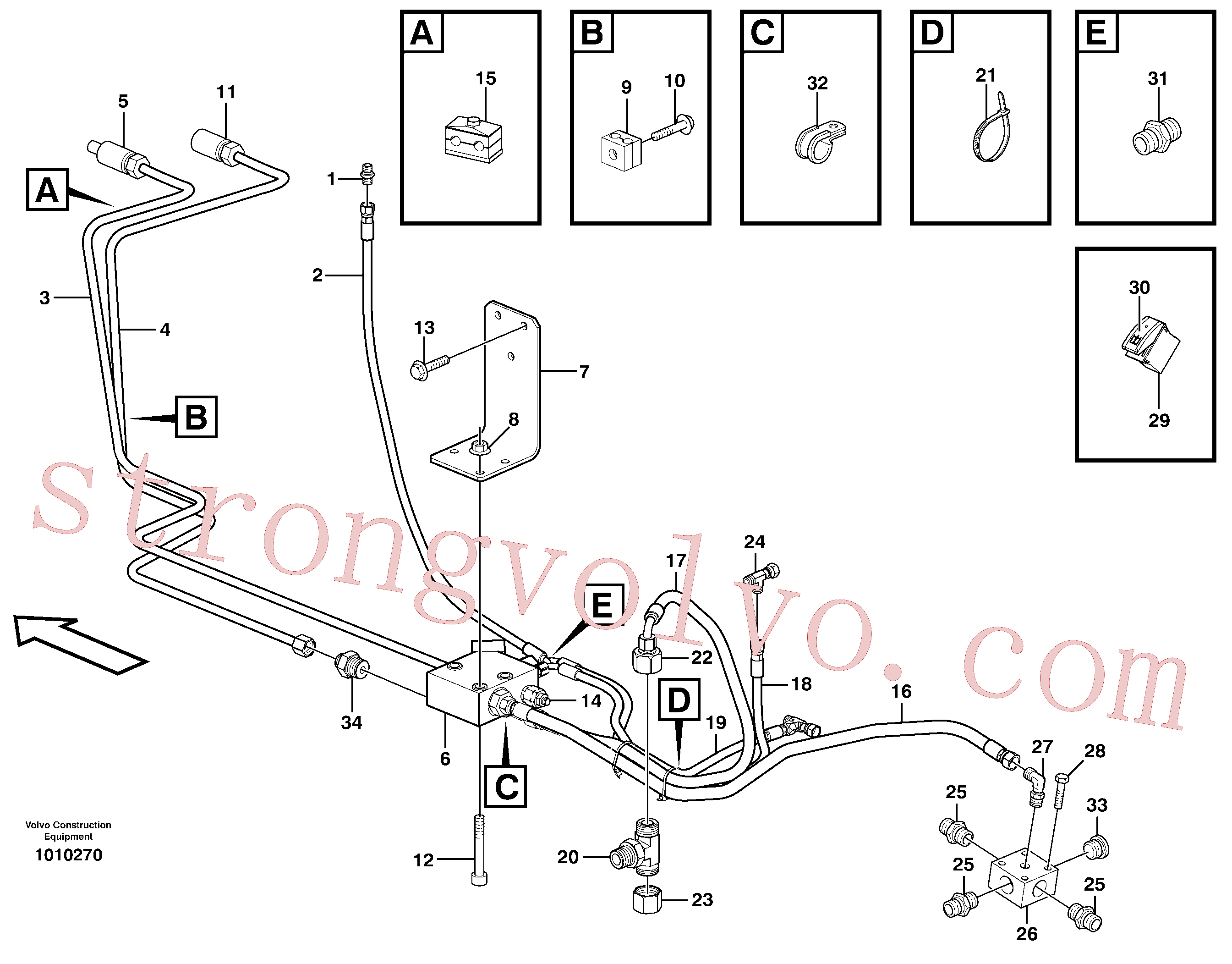 VOE11711130 Volvo Equipamento hidráulico opcional(1010270 Montagem)