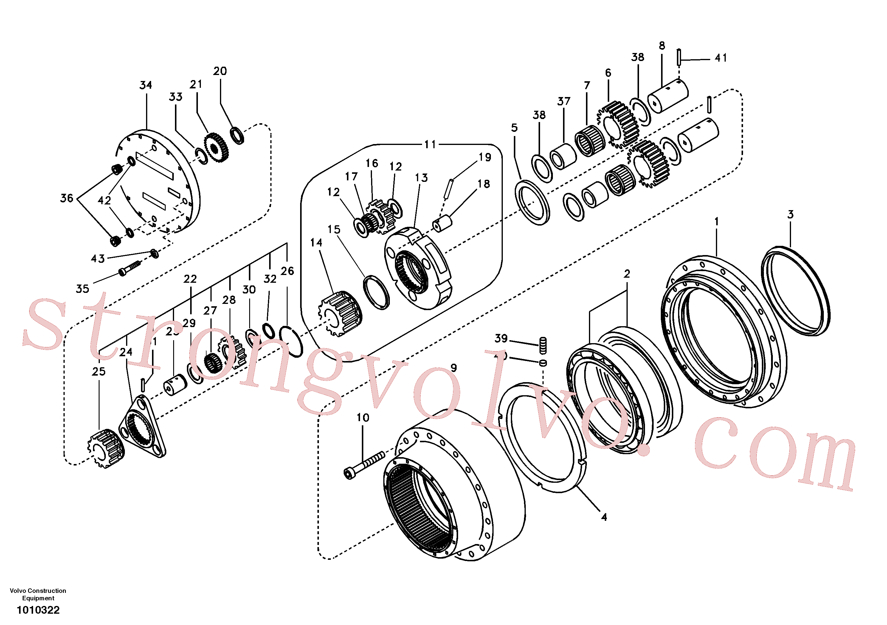 VOE14883848 Volvo Caixa de ferramentas de estrada(1010322 Montagem)