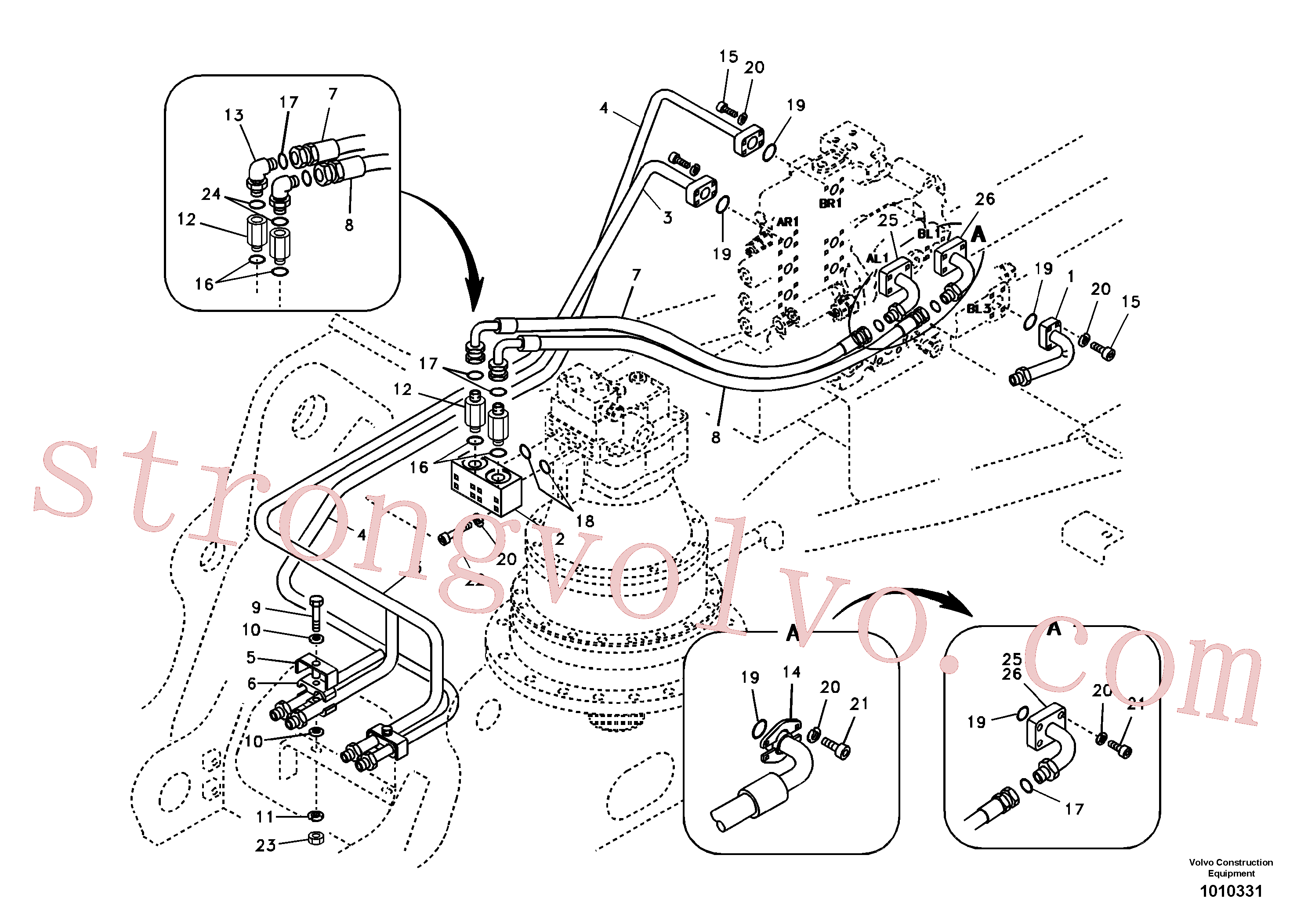 VOE14500794 Pipe Volvo escavadeira