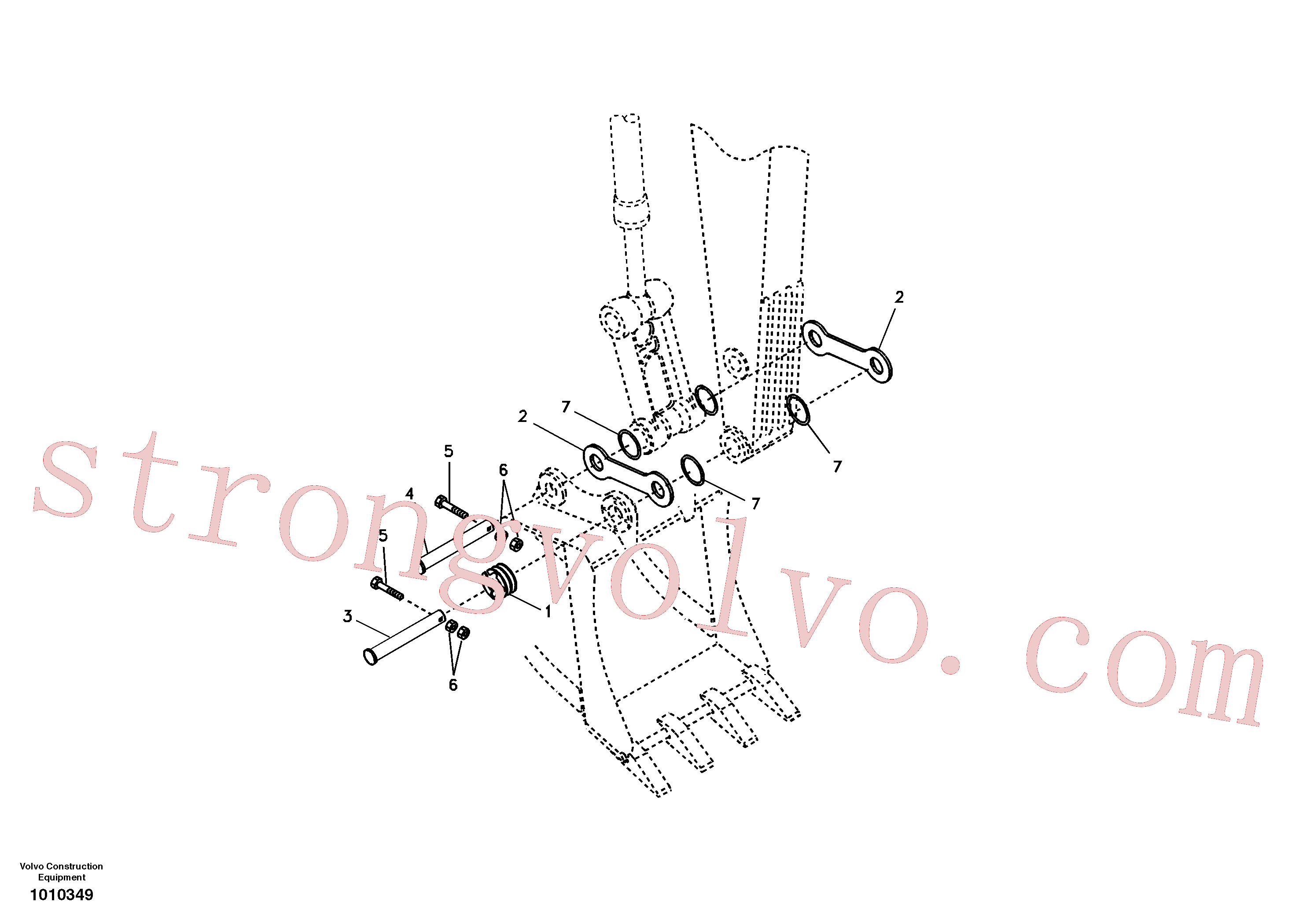 VOE14510437 Volvo Articulação para sem balde(1010349 Montagem)