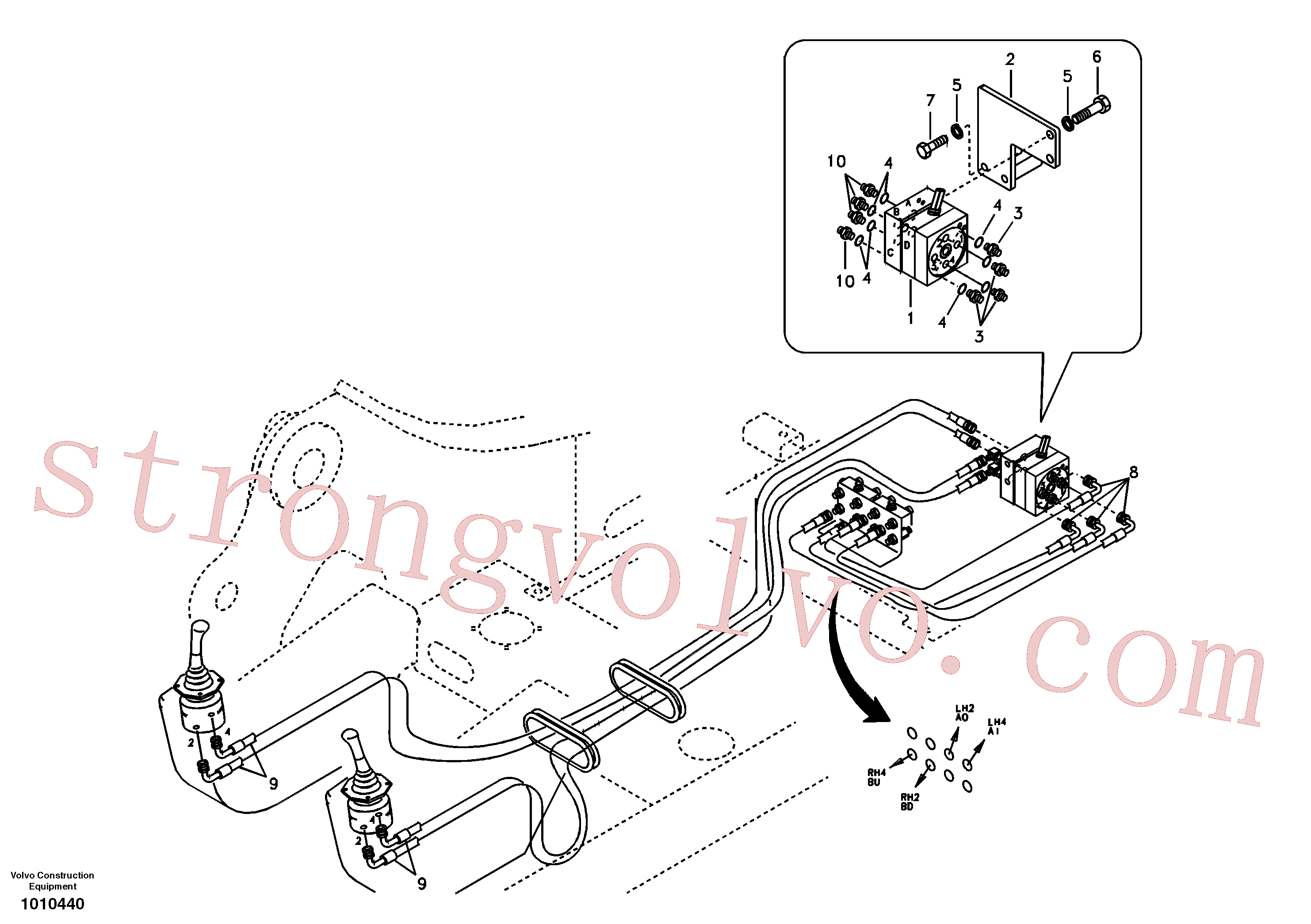 Volvo VOE14516334 Bracket Volvo Acessórios para escavadeira