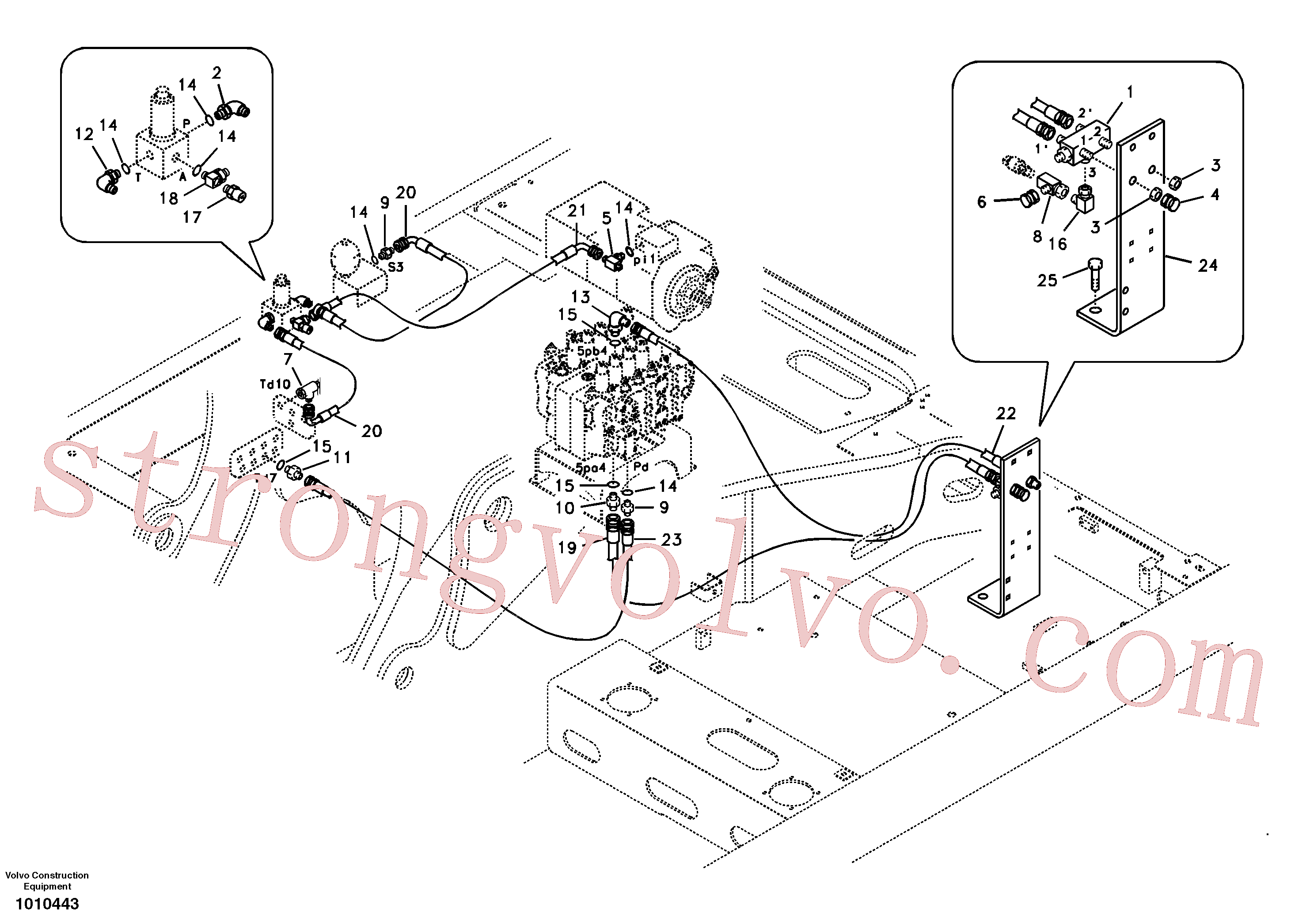 SA9451-03234 Volvo Hidráulica de serviço, martelo e cortador para fluxo da bomba principal(1010443 Montagem)