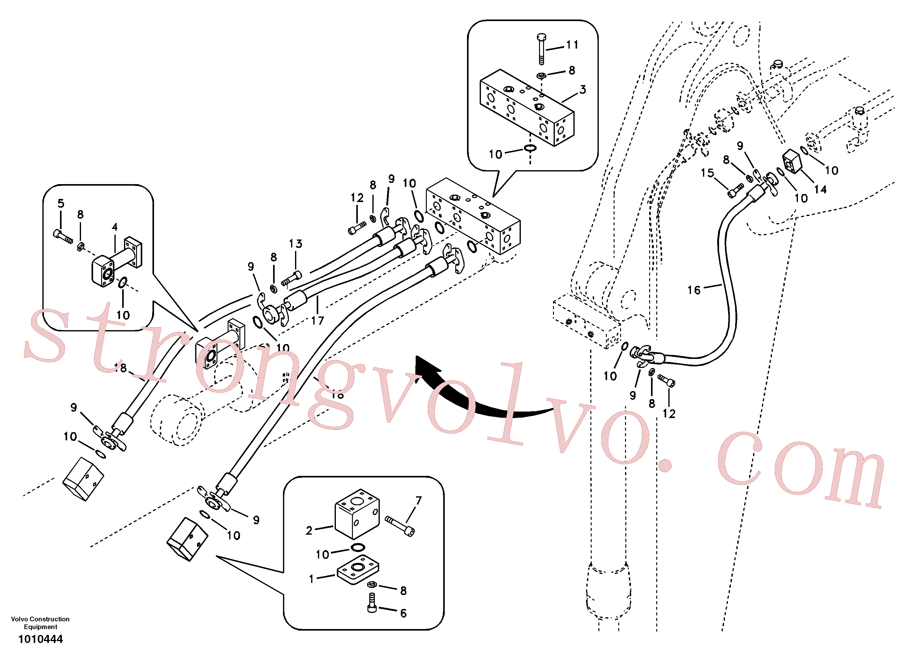 Volvo Montagem SA984135 Bolt, O-ring Acessórios