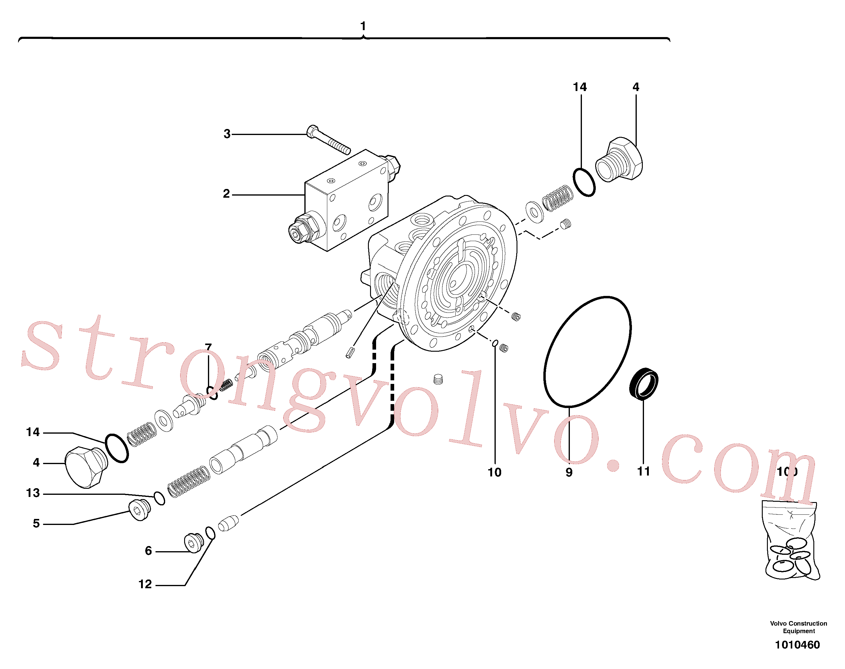 PJ7417256 Distributor Volvo escavadeira