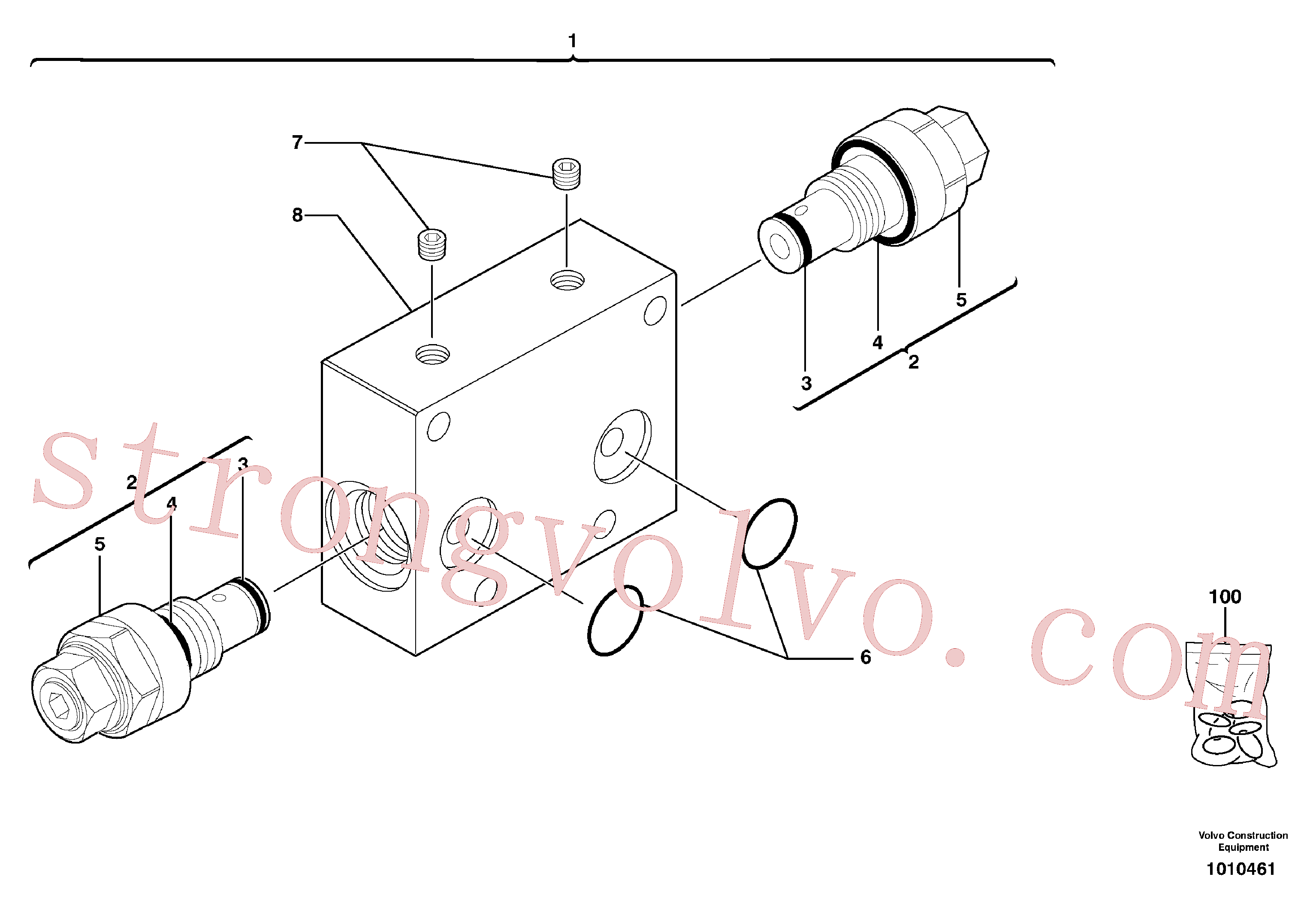 PJ7417274 Equlalizing valve Volvo escavadeira