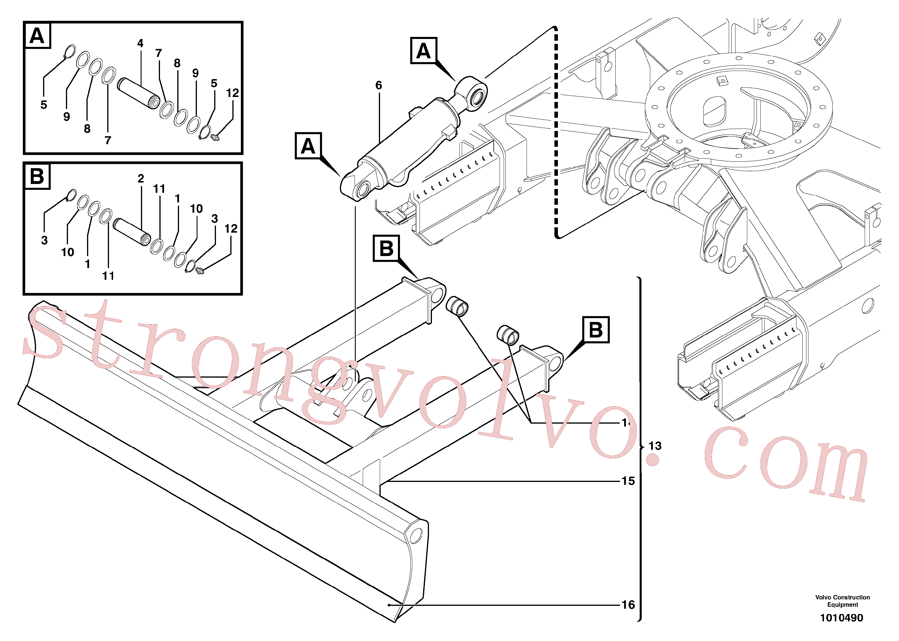 VOE11802609 Volvo Lâmina niveladora(1010490 Montagem)