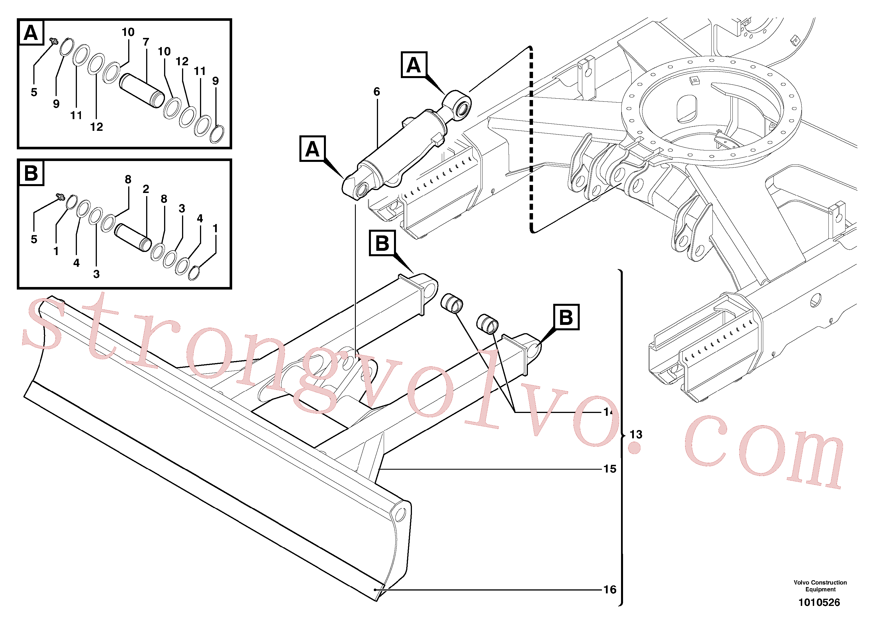 VOE11802529 Volvo Lâmina niveladora(1010526 Montagem)