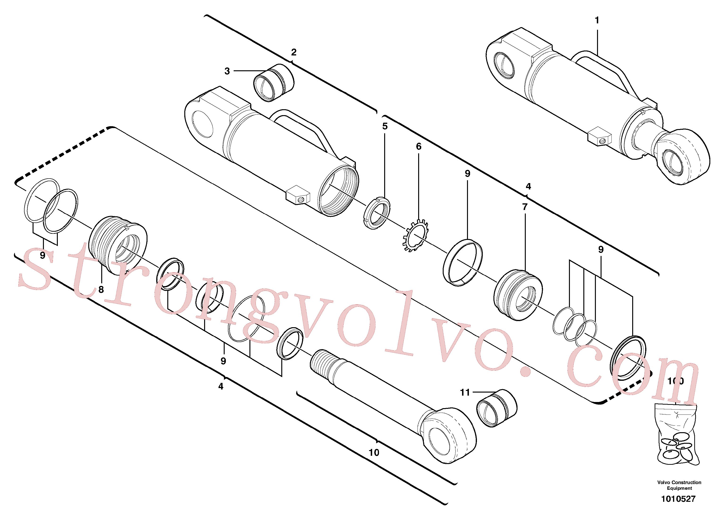 China Made VOE11710562 Cofre Volvo Acessórios para escavadeira