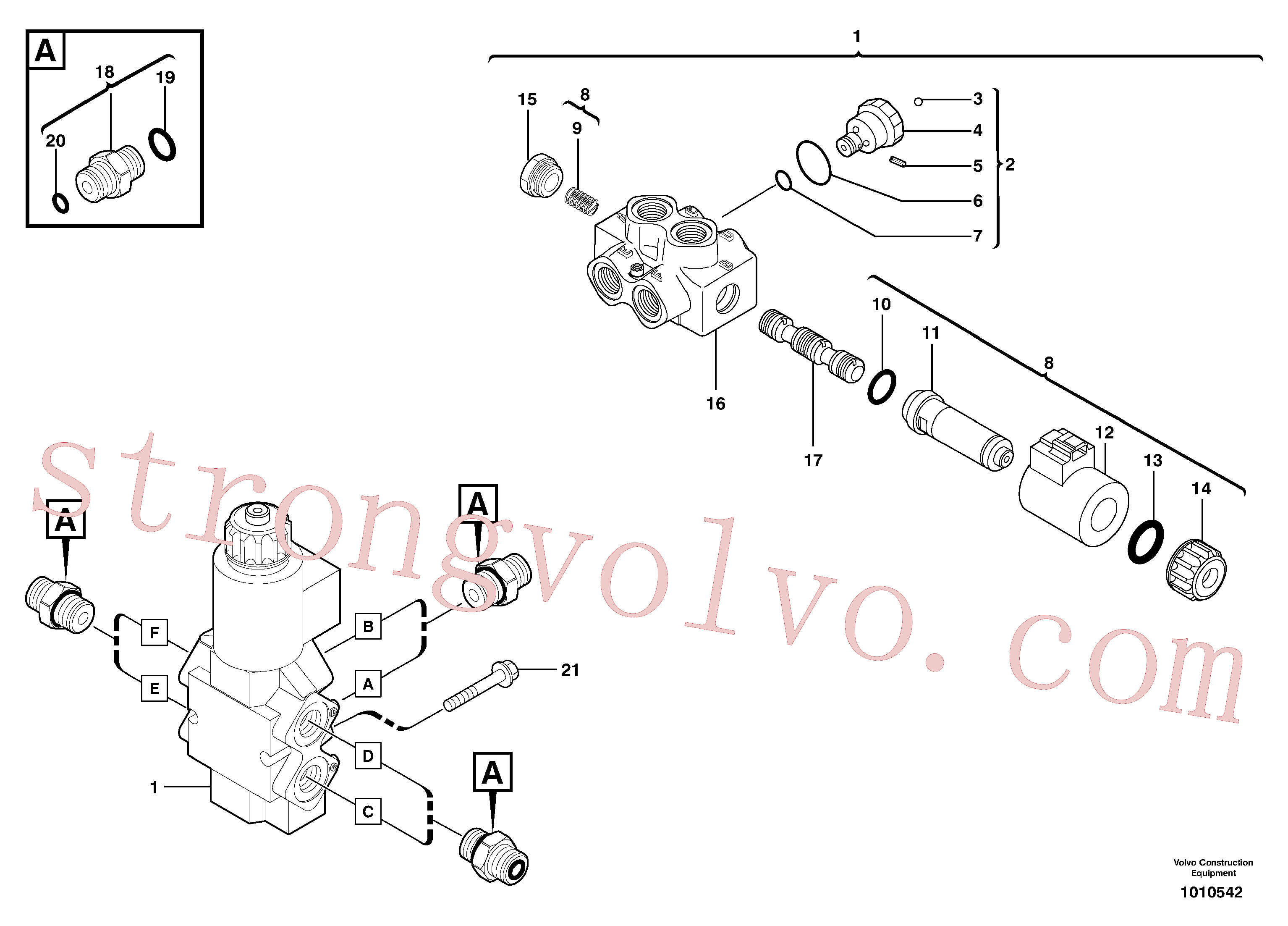 PJ7415278 Volvo Rotação - interruptor do selector de desvio(1010542 Montagem)