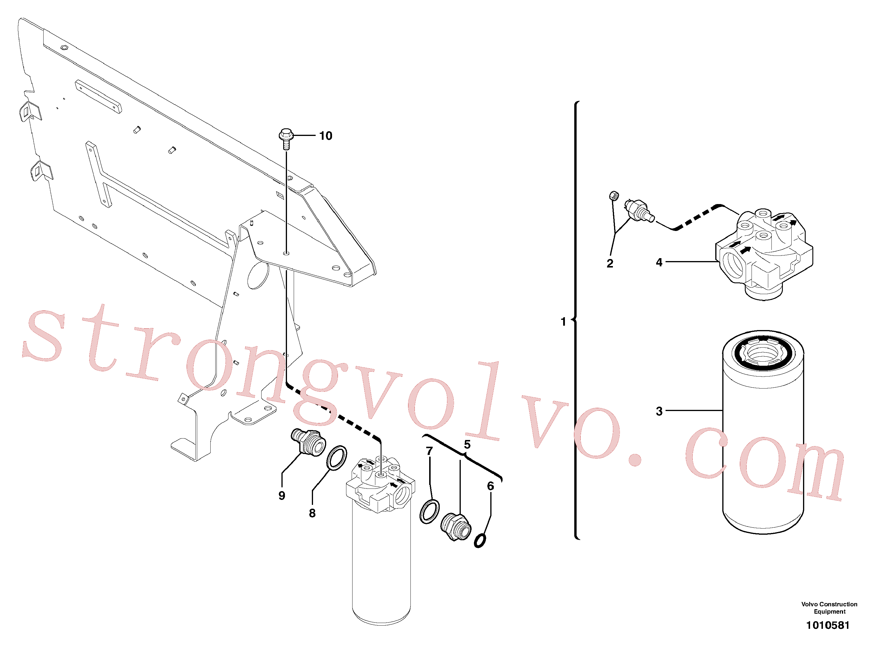 China Made VOE11801450 Conector Volvo Acessórios para escavadeira