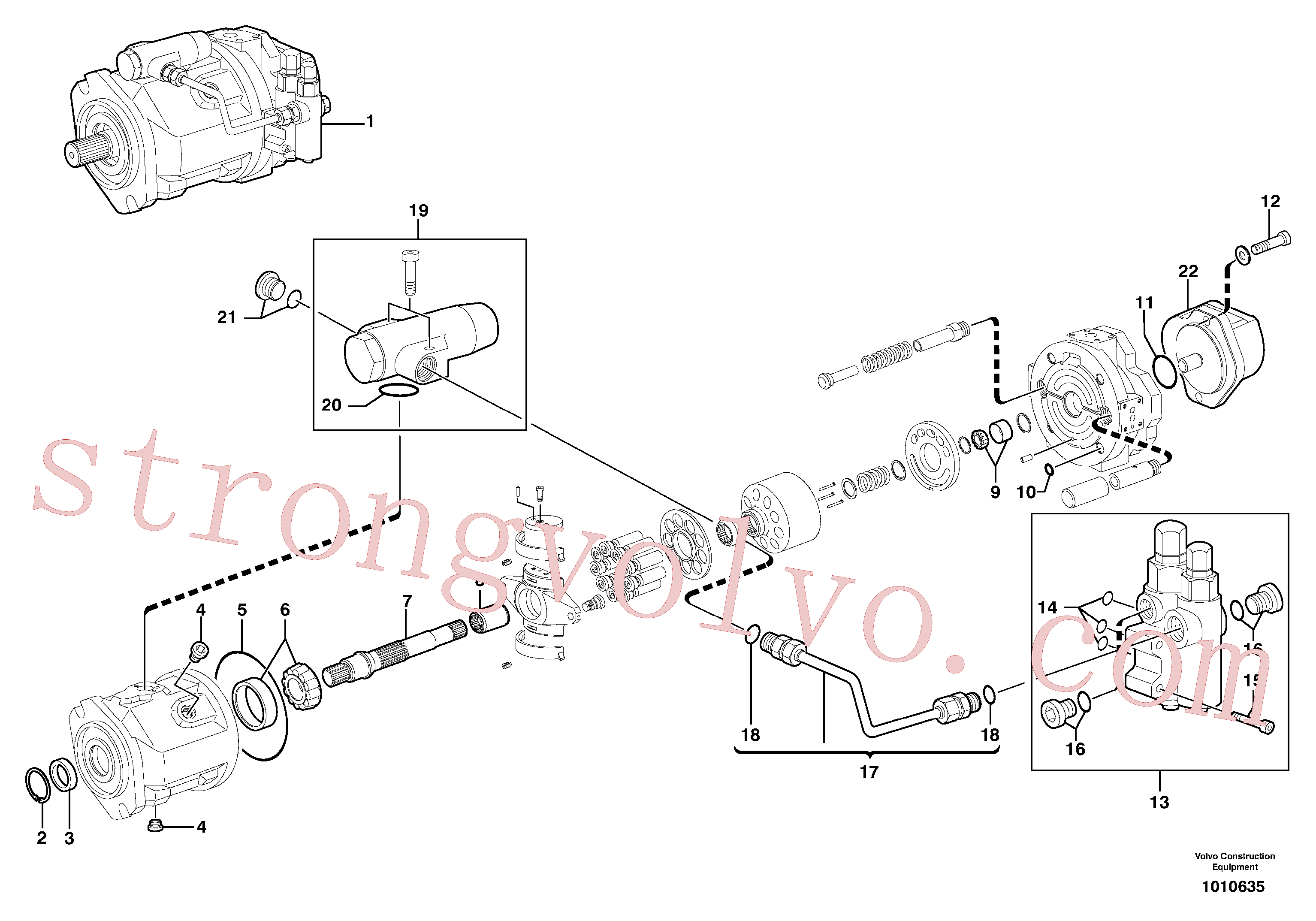 PJ7415152 Volvo Bomba hidráulica(1010635 Montagem)