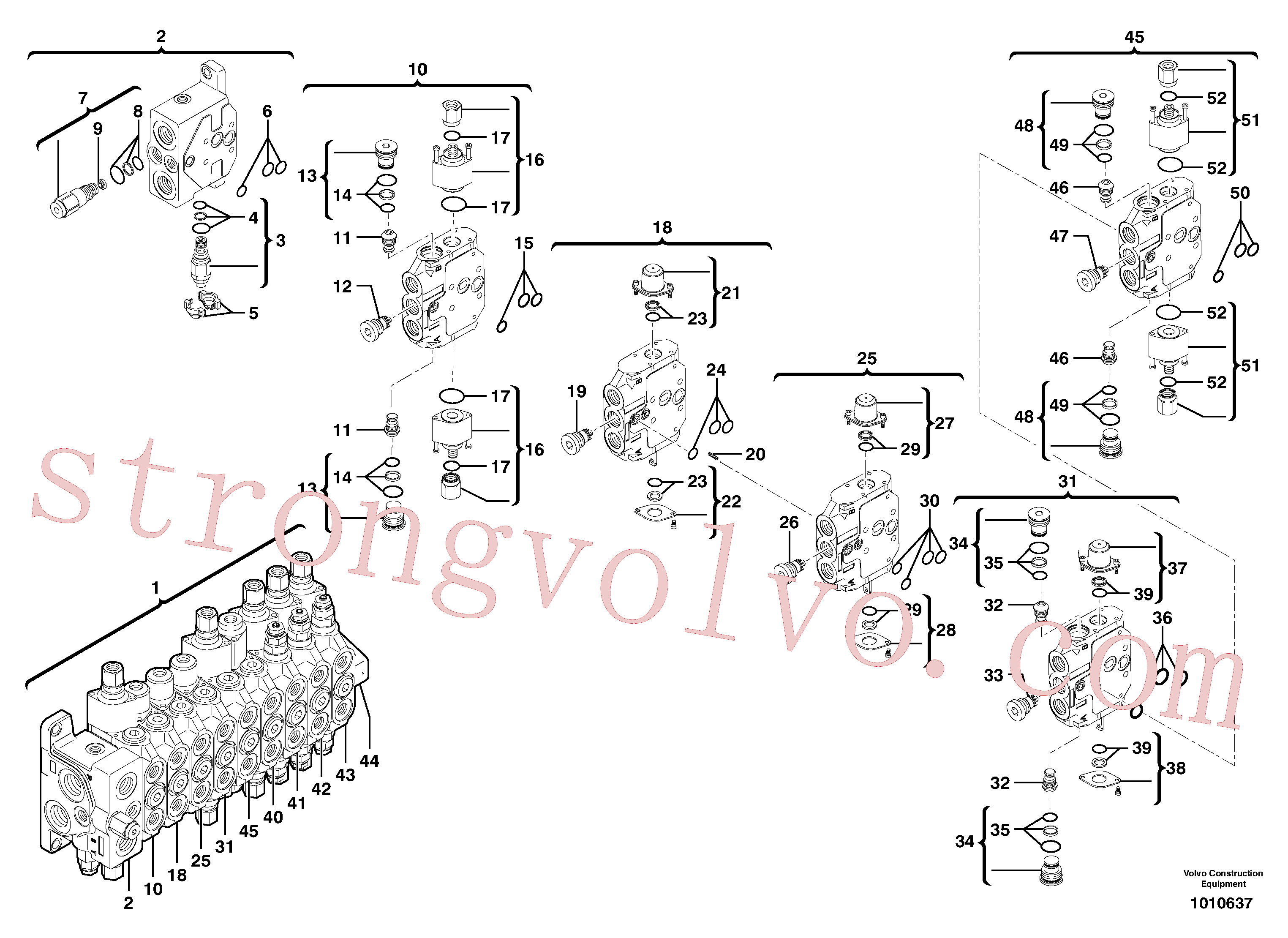 PJ7417728 Sealing Kit Volvo escavadeira