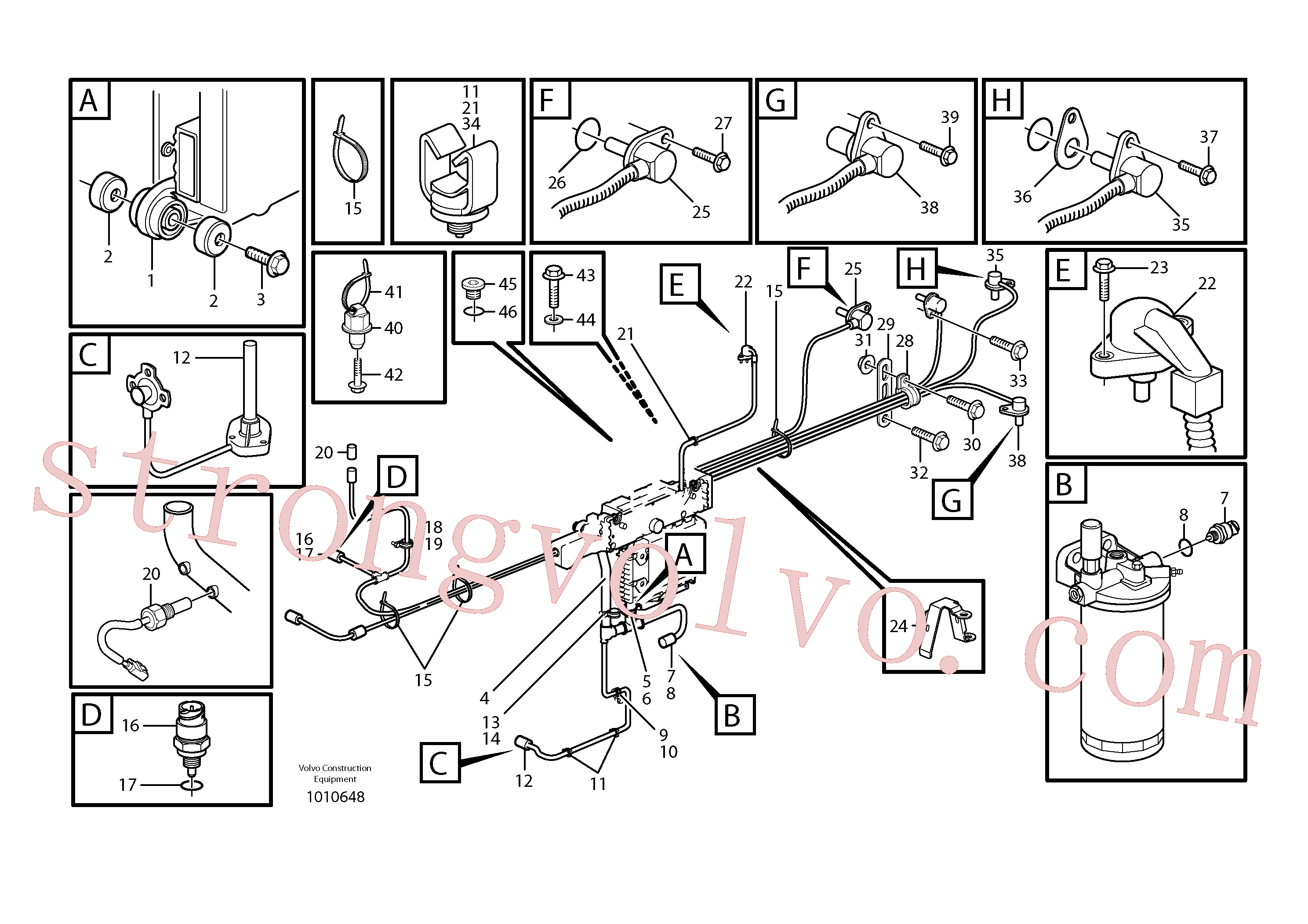VOE20374282 Volvo Cablagem, ECU do motor(1010648 Montagem)