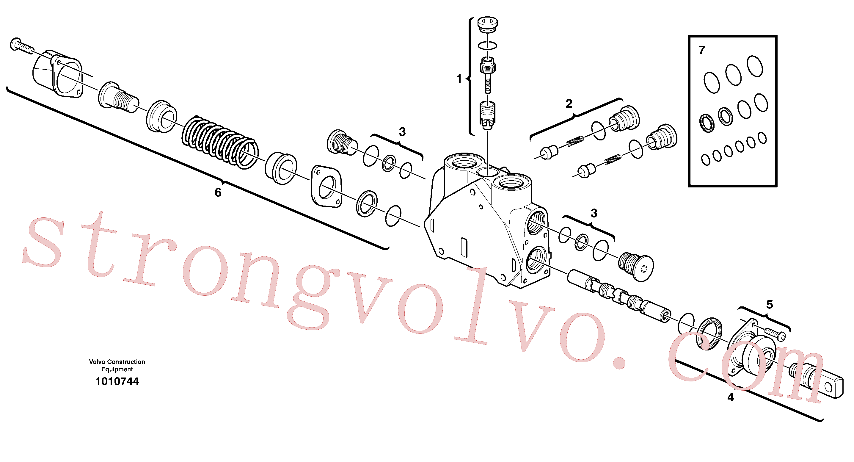 VOE11988526 Volvo Secção da válvula(1010744 Montagem)