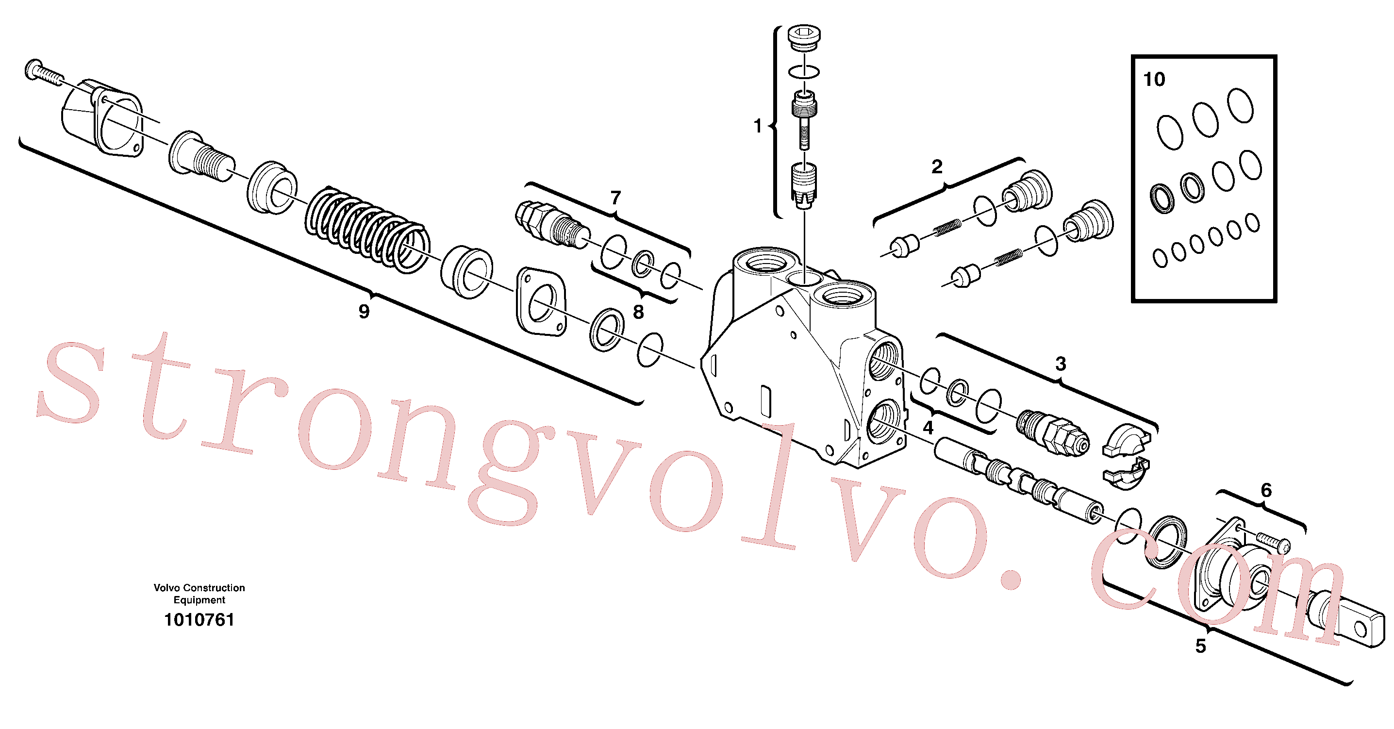 PJ7417910 Volvo Secção da válvula(1010761 Montagem)