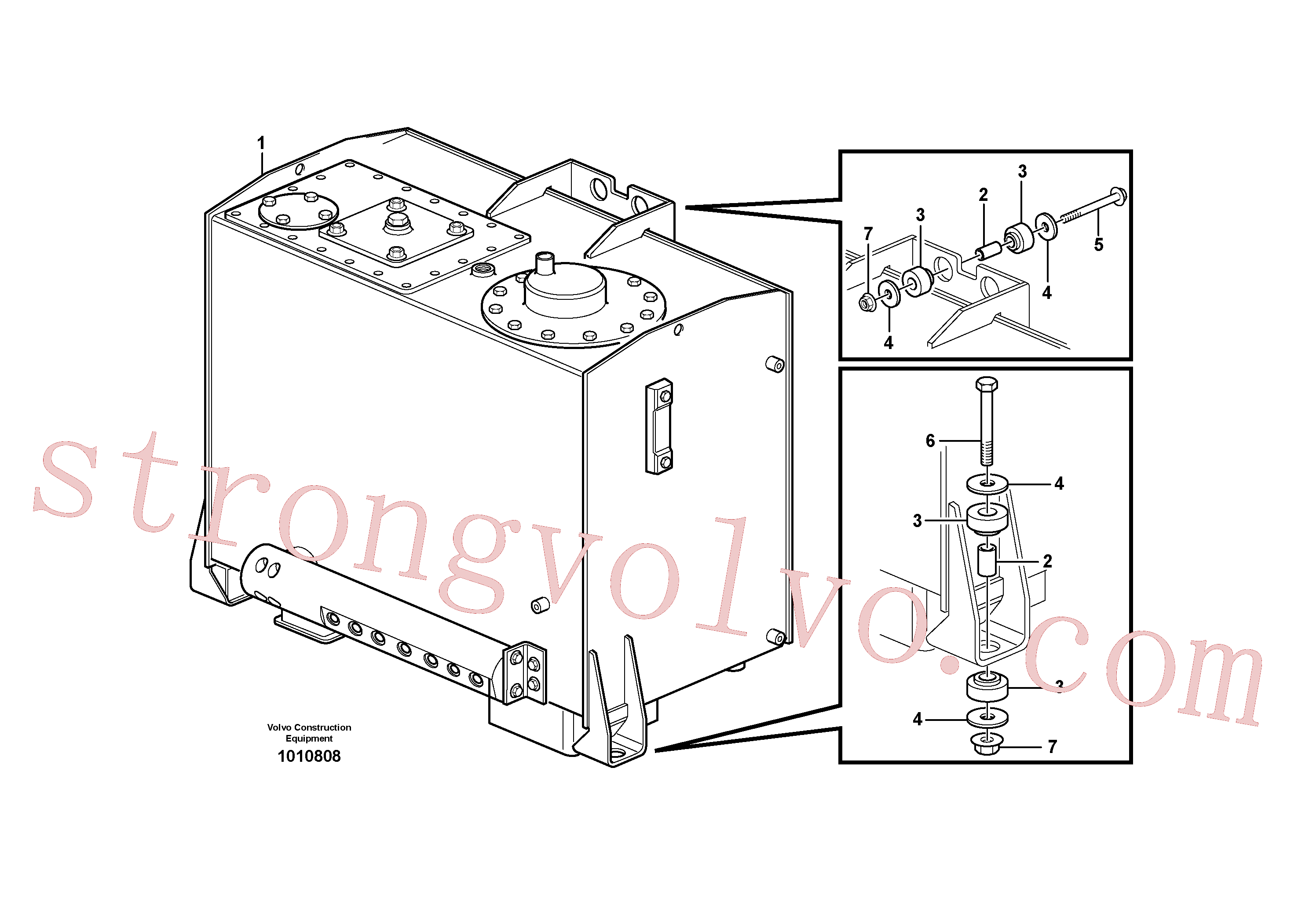 VOE13965229 Volvo Tanque de óleo hidráulico com acessórios(1010808 Montagem)