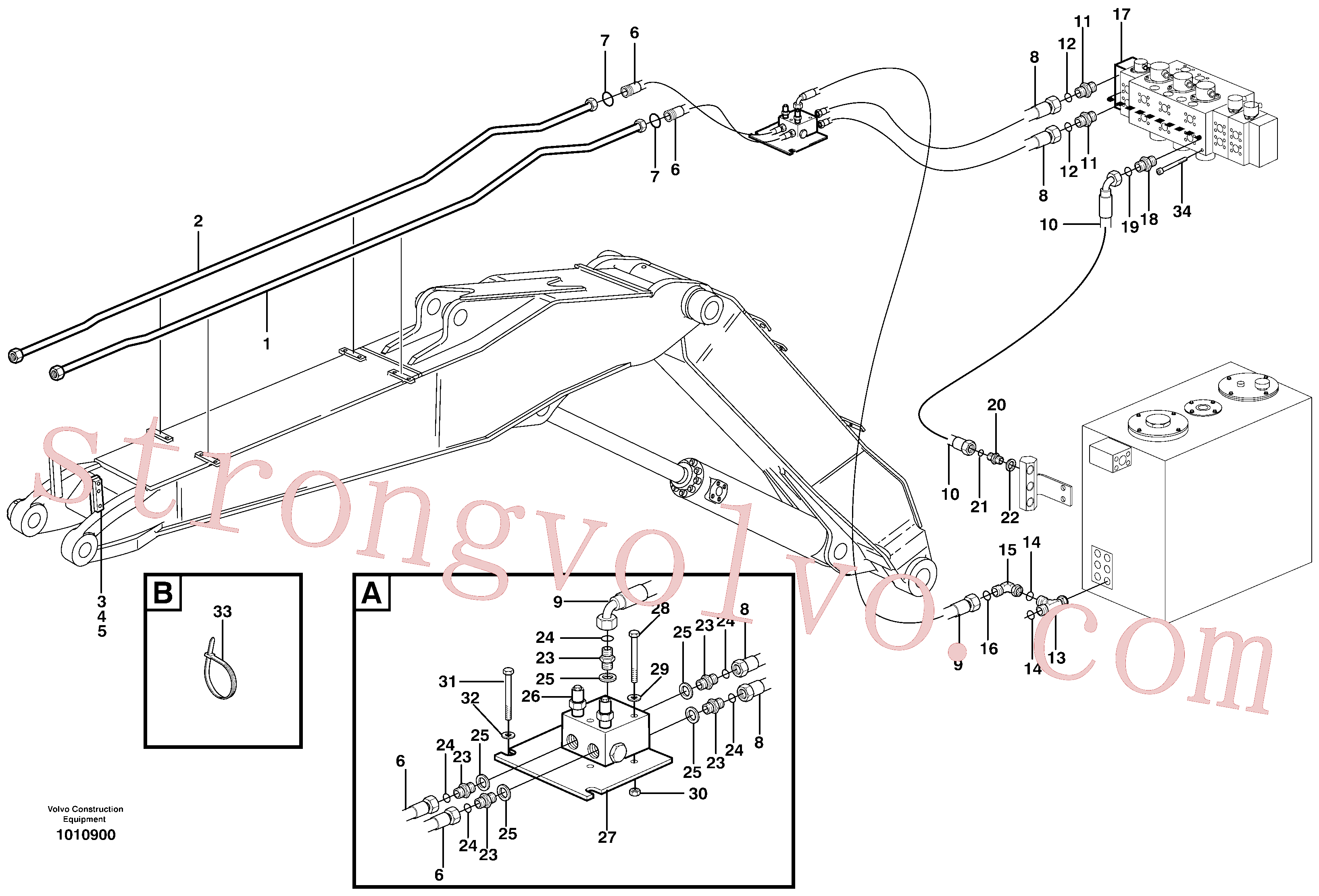 China Made VOE13943842 Allen Hd Screw Volvo Acessórios para escavadeira